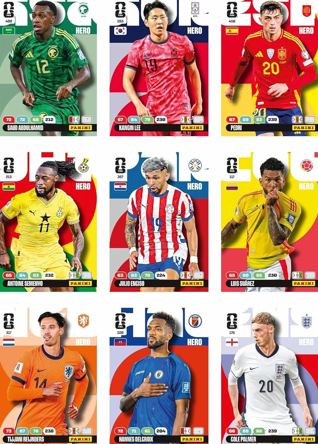 Panini Coupe du Monde FIFA 2026 Trading Cards Blister 3 Pochettes + 2 Cartes Édition Limitée