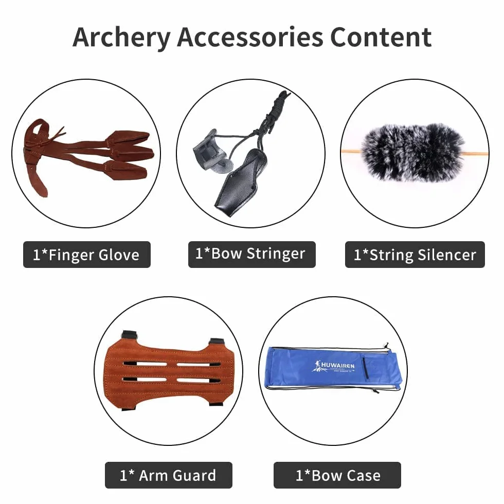 Ensemble de tir à l'arc Takedown Arc Classique 56" Poignées Aluminium 30 LB Kits pour Cible Chasse Tir