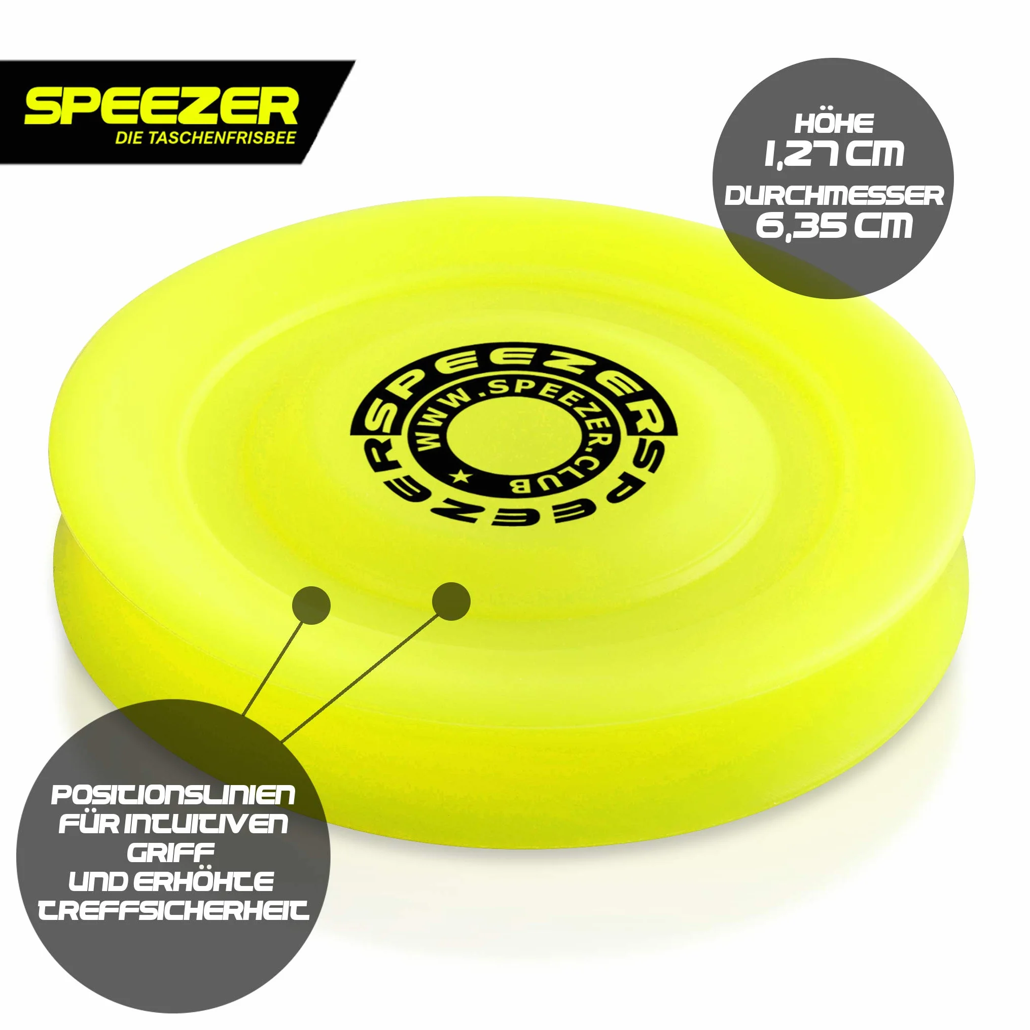 SPEEZER Lot de 3 mini frisbee - Disque jaune, gadget de sport en plein air, doux et petit, jeu de lancer