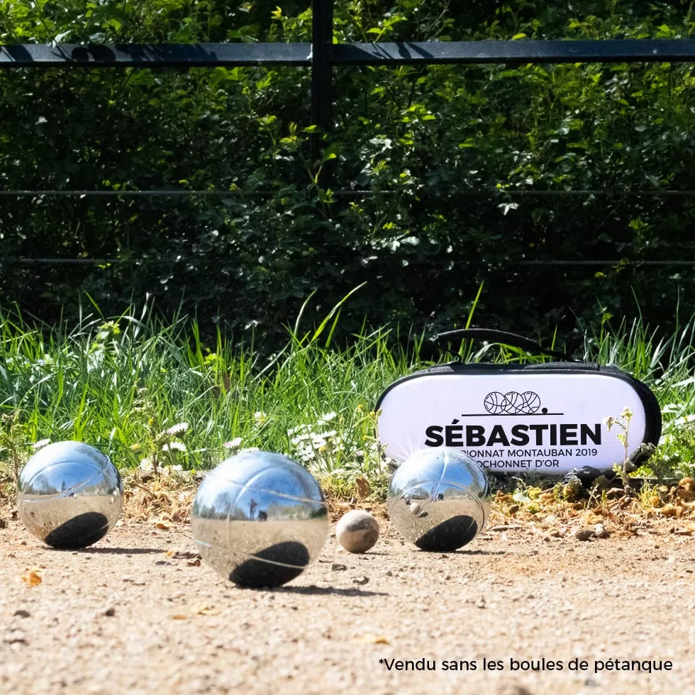Sacoche Boule Pétanque Personnalisable en Coton pour Boule de Pétanque - Cadeau Homme