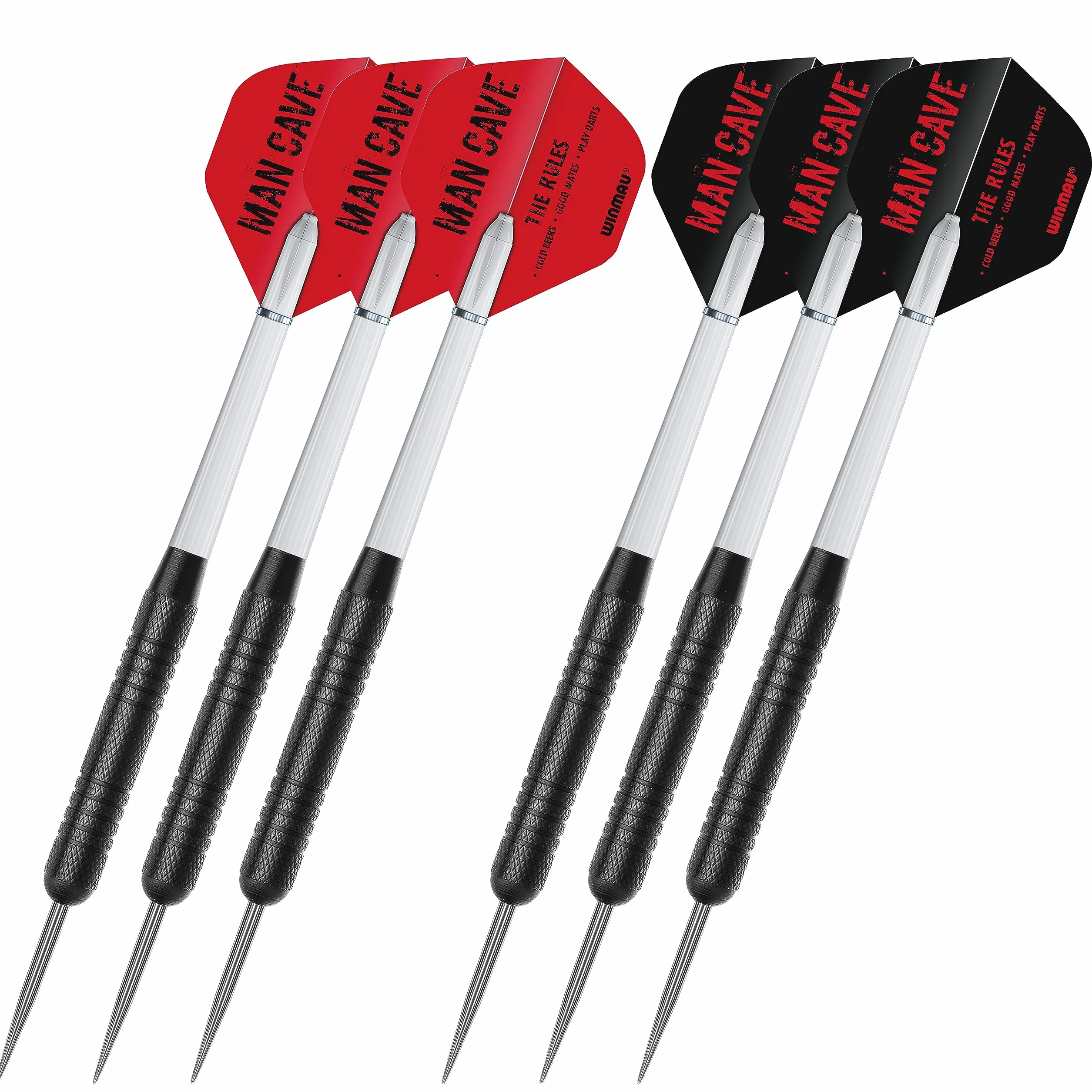 Winmau Man Cave Ensemble cible de fléchettes avec armoire, flèches et ligne de lancer