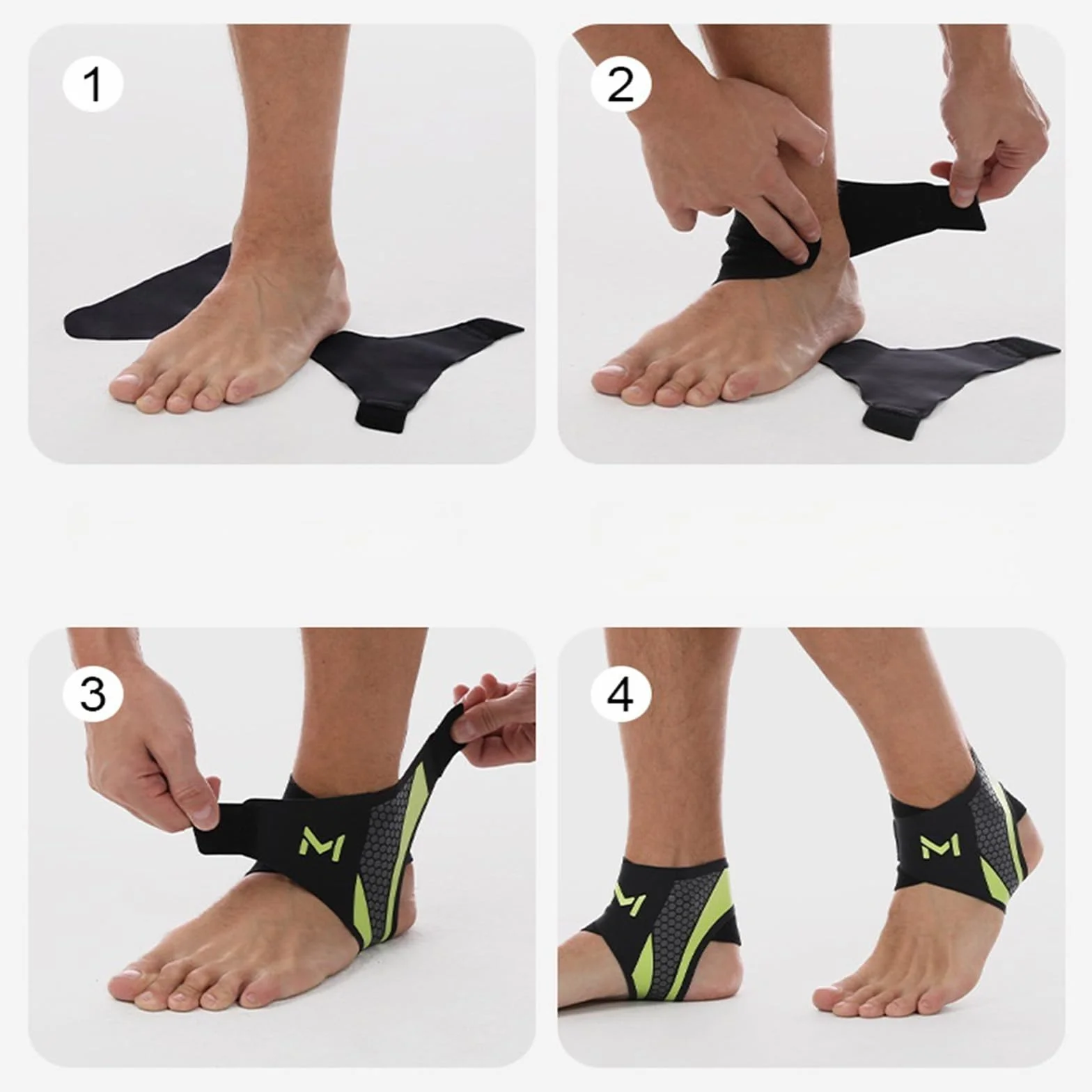 Sangle de stabilisation de cheville athlétique hautement élastique résistante à la transpiration