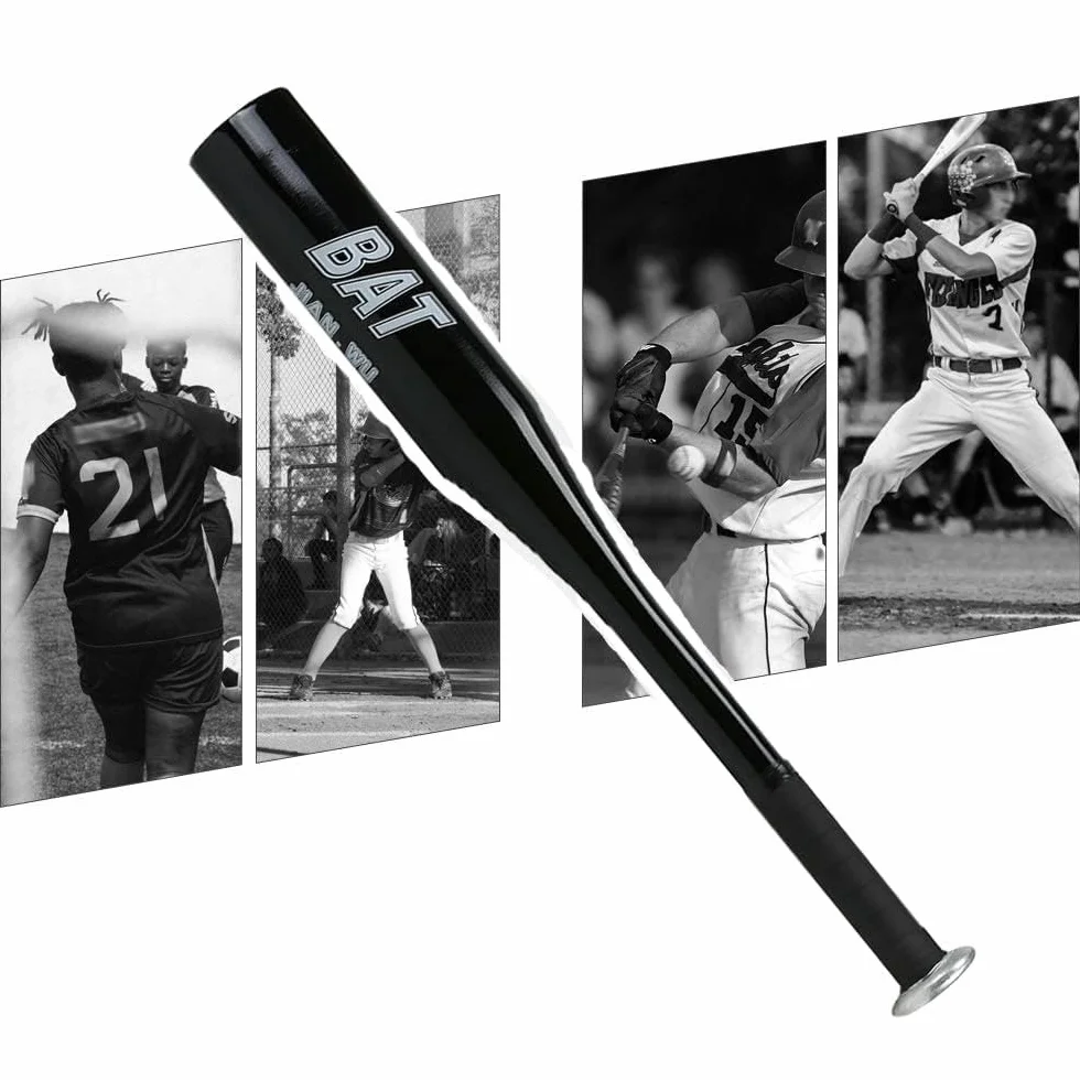 Batte de Baseball 34 Pouces en Alliage d'Aluminium Manche Métal Poignée Antidérapante