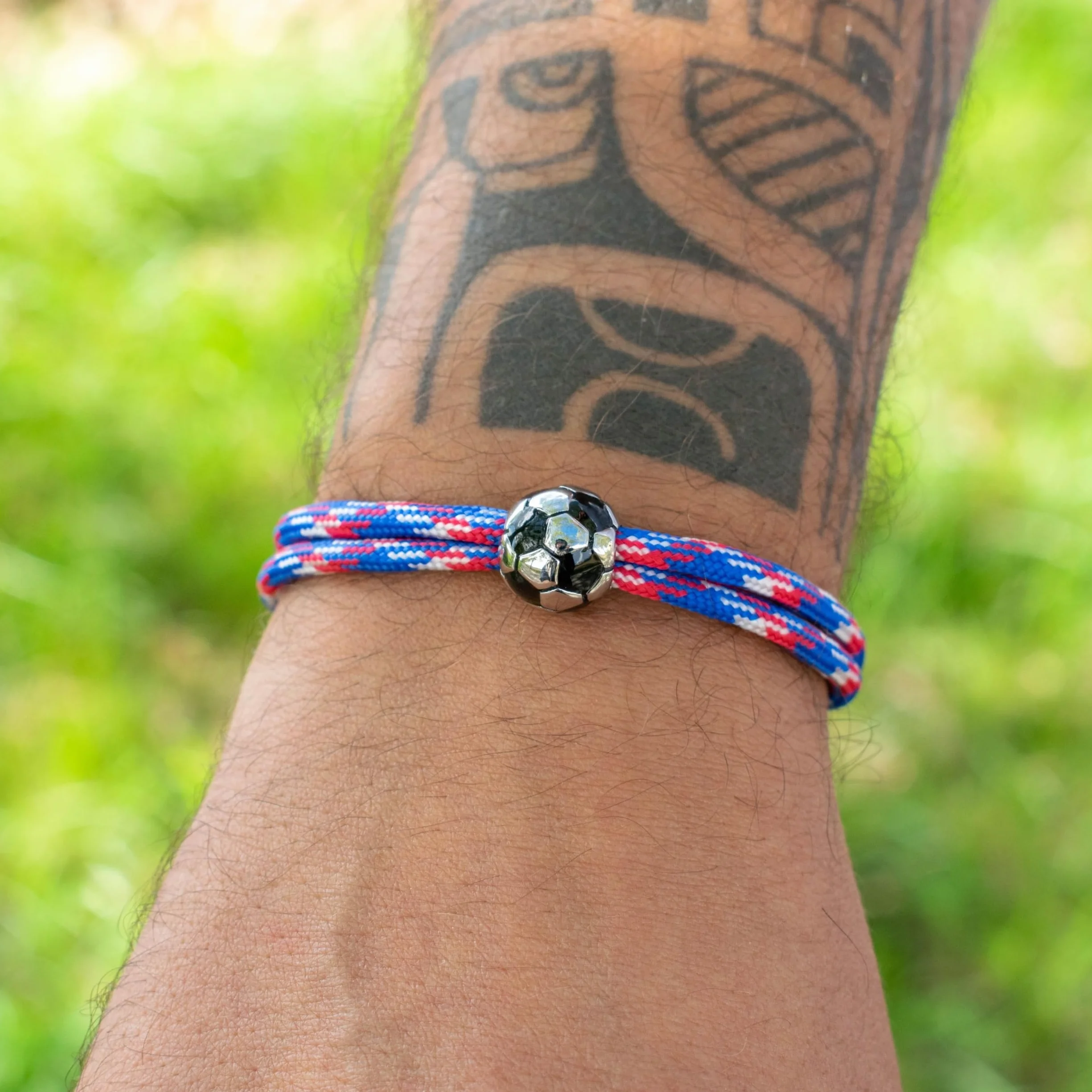 Bracelet Football réglable acier inoxydable Homme Enfant Cadeau Noël anniversaire fête des pères