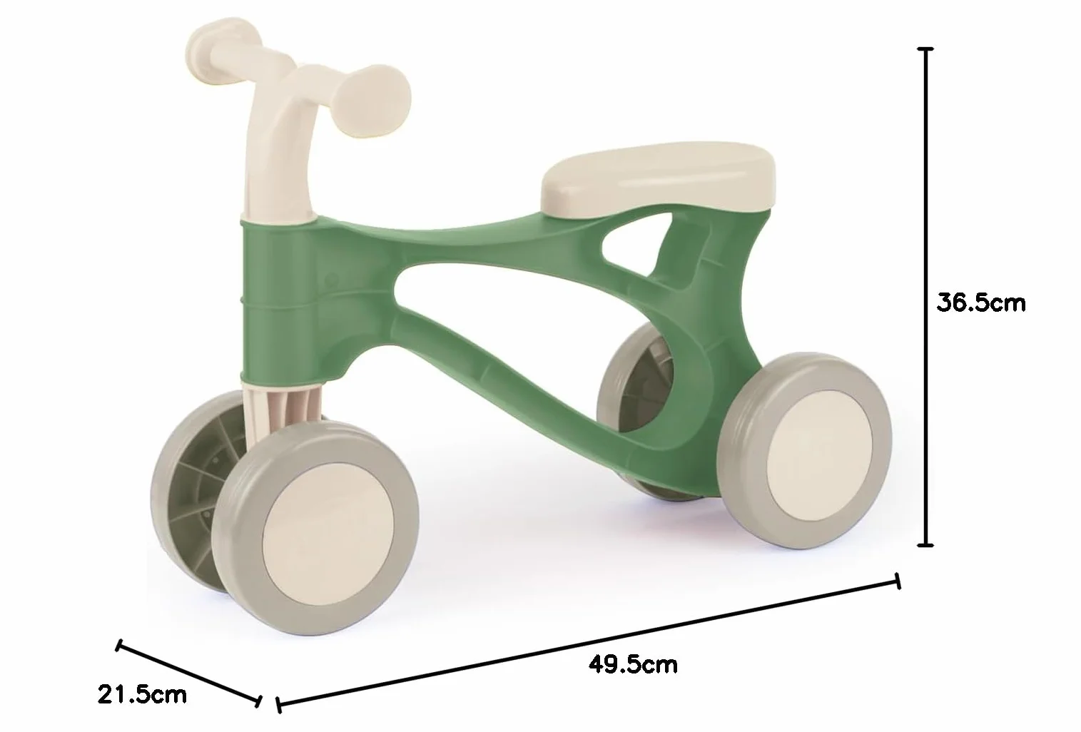 LENA My First Scooter Vert Pastel – Trottinette Enfant 18 Mois 48 cm Axes Acier 6 mm certifiée TÜV GS