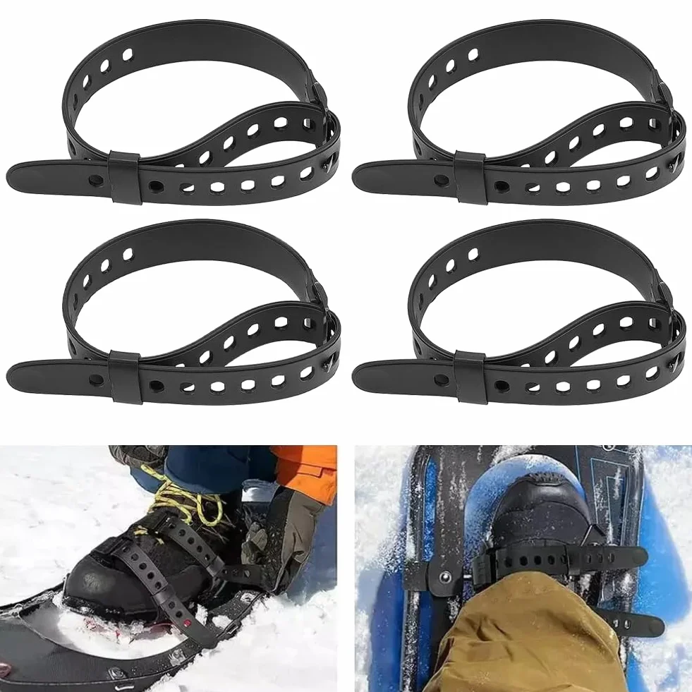 Sangles de Rechange réglables 45 cm pour Raquettes à Neige et Bottes de Ski Lot de 4