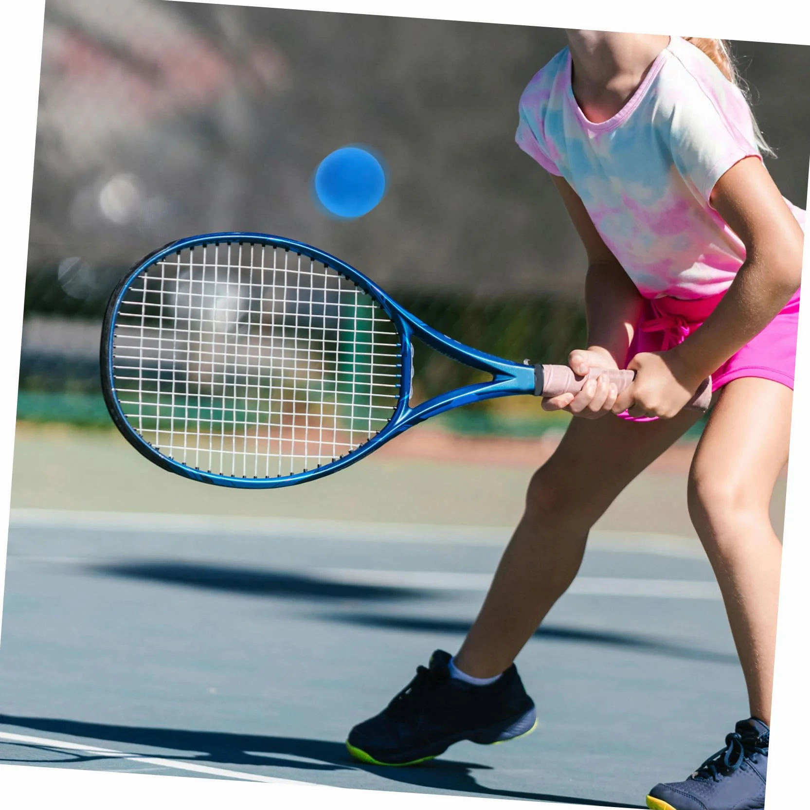 Ballons d'Entraînement Racquetball en Caoutchouc Creux Bleu - Lot de 4 pour Squash Rebond Élevé