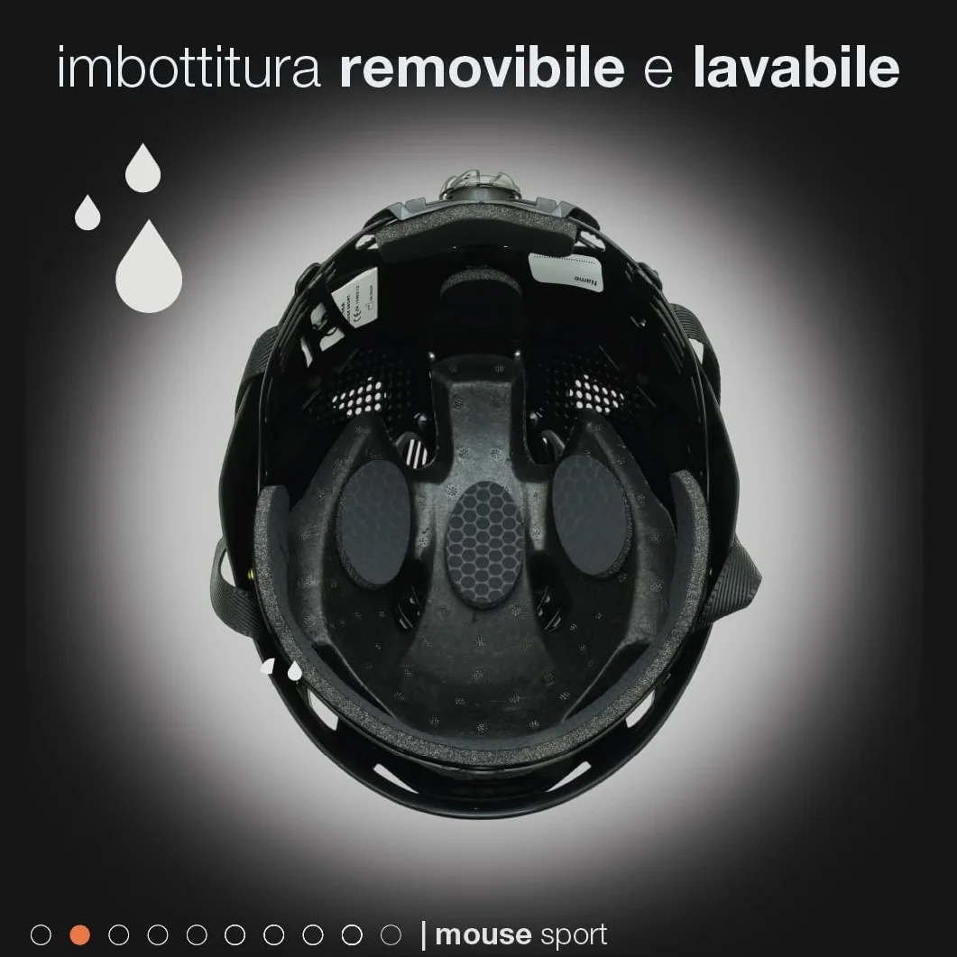 Casque léger avec Coque en ABS Noir Universelle 52-63cm