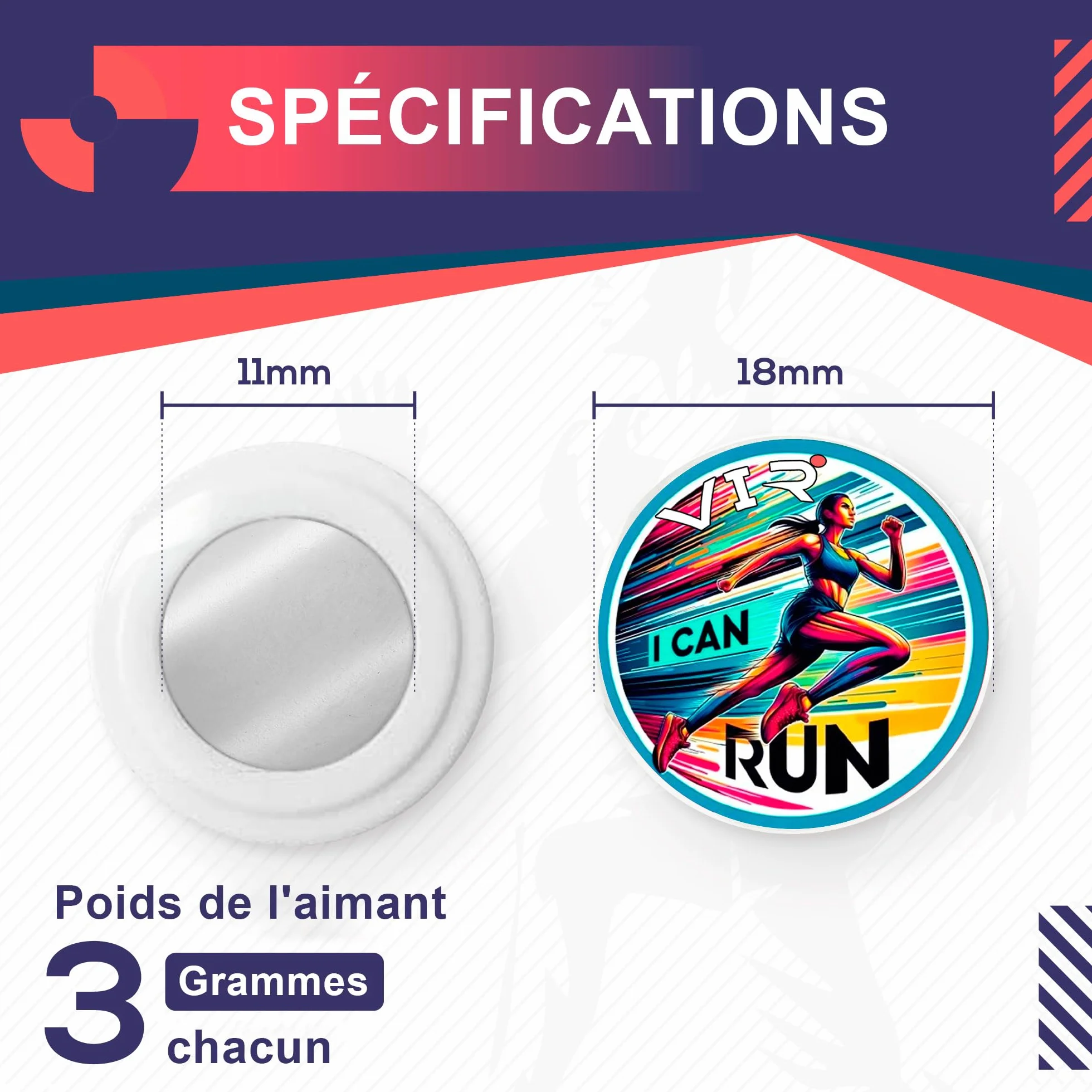 Porte-dossard Aimant Running Pack 4 Aimants Dossards Triathlon Fixation Haute Résistance Trail Femme Accessoire