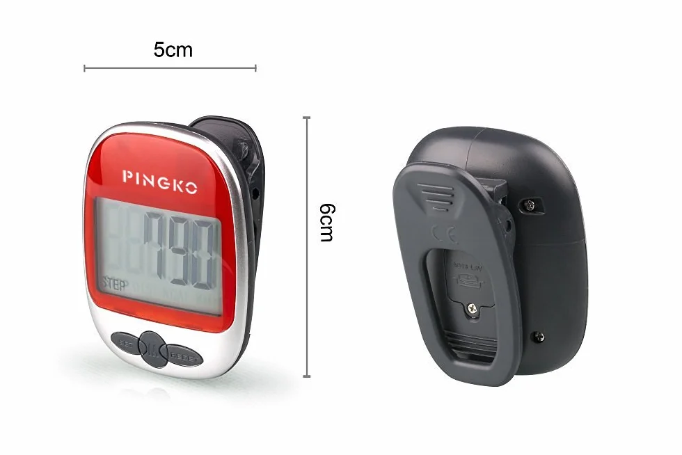 PINGKO Podomètre Compteur de Pas/Distance/Calories Fitness Tracker Portable