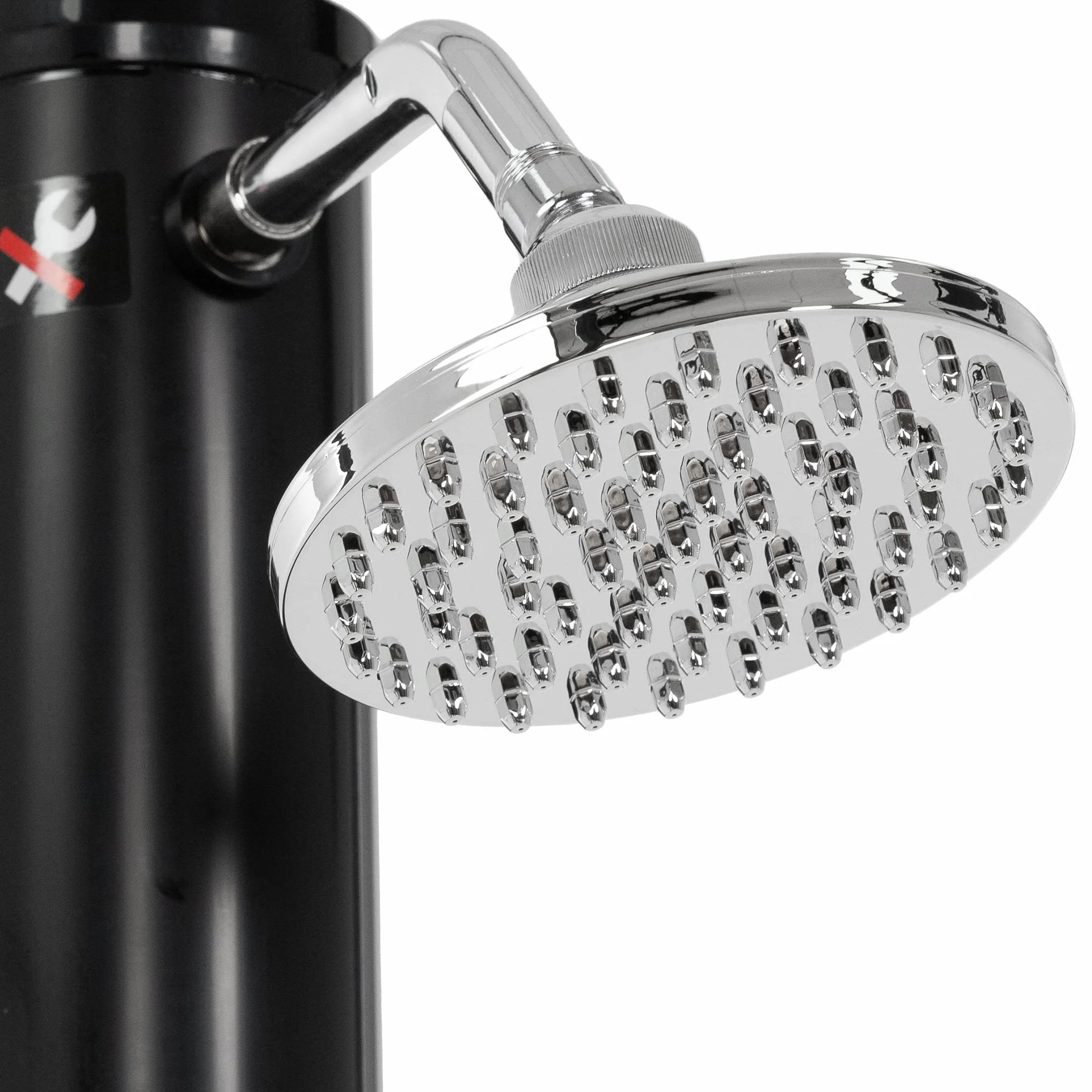 Douche de Jardin Solaire 35 L 217 cm ML-Design Noir avec Pomme de Douche à Effet Pluie Pivotante 180°