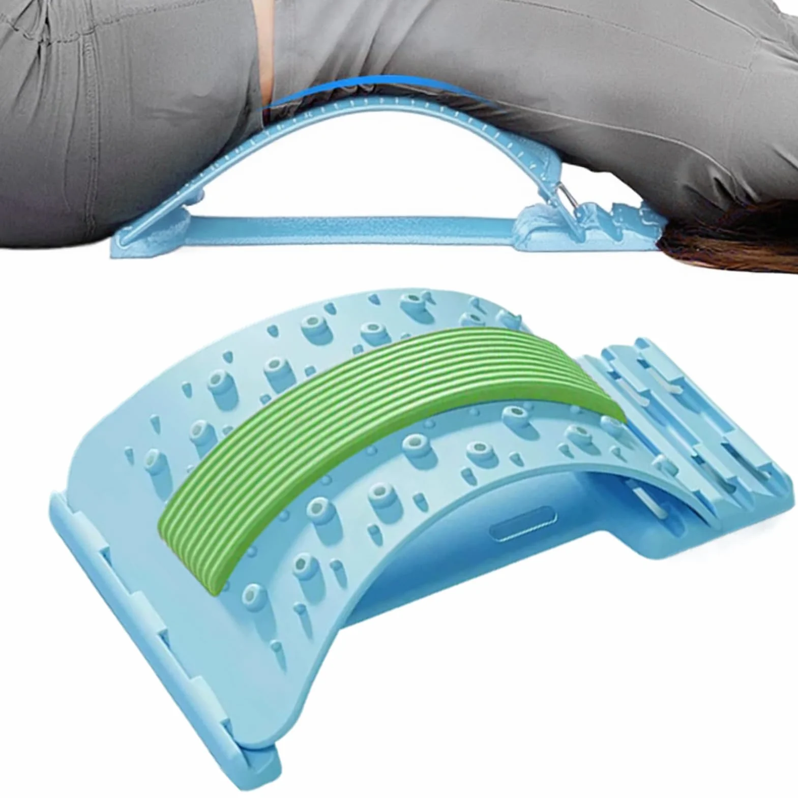 Planche d'extension du dos réglable 3 niveaux correcteur lombaire antidérapant yoga fitness
