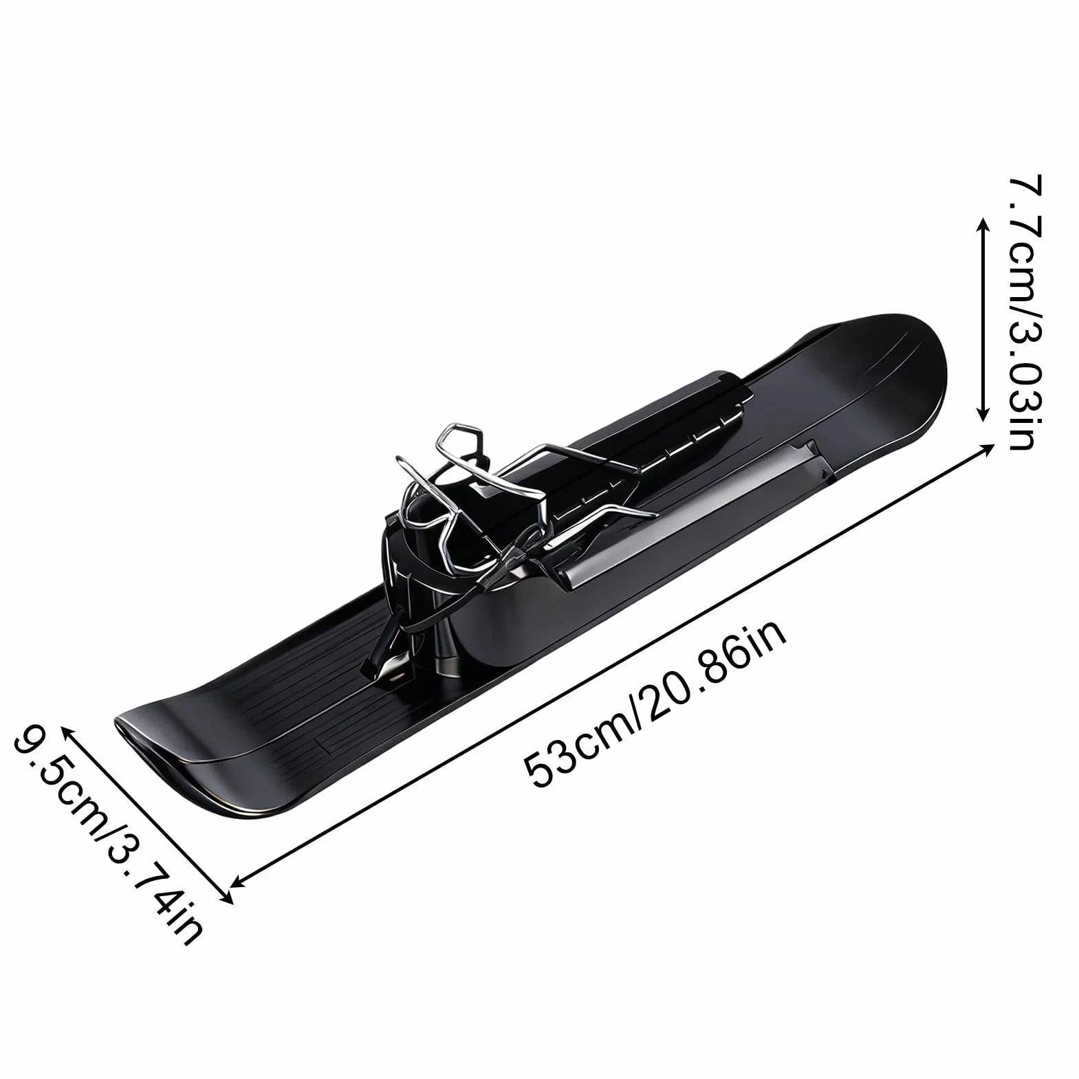 Remorque à neige convertible 2 en 1 pour scooter, équipement d'hiver durable et léger