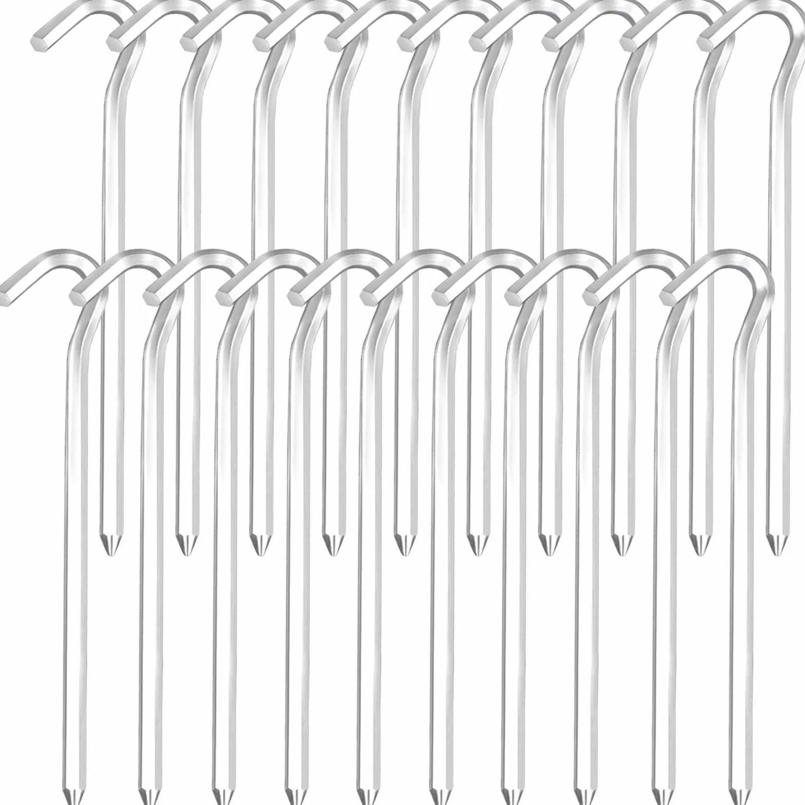 Sardines Camping en Aluminium 18 cm - Piquets de Tente pour Camping Plein Air