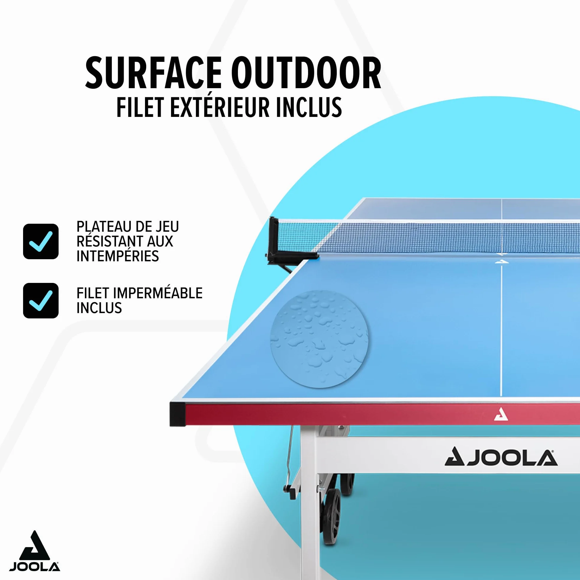 JOOLA Table de ping-Pong Professionnelle Aluminium 6 mm Surface Composite résistante aux intempéries Outdoor