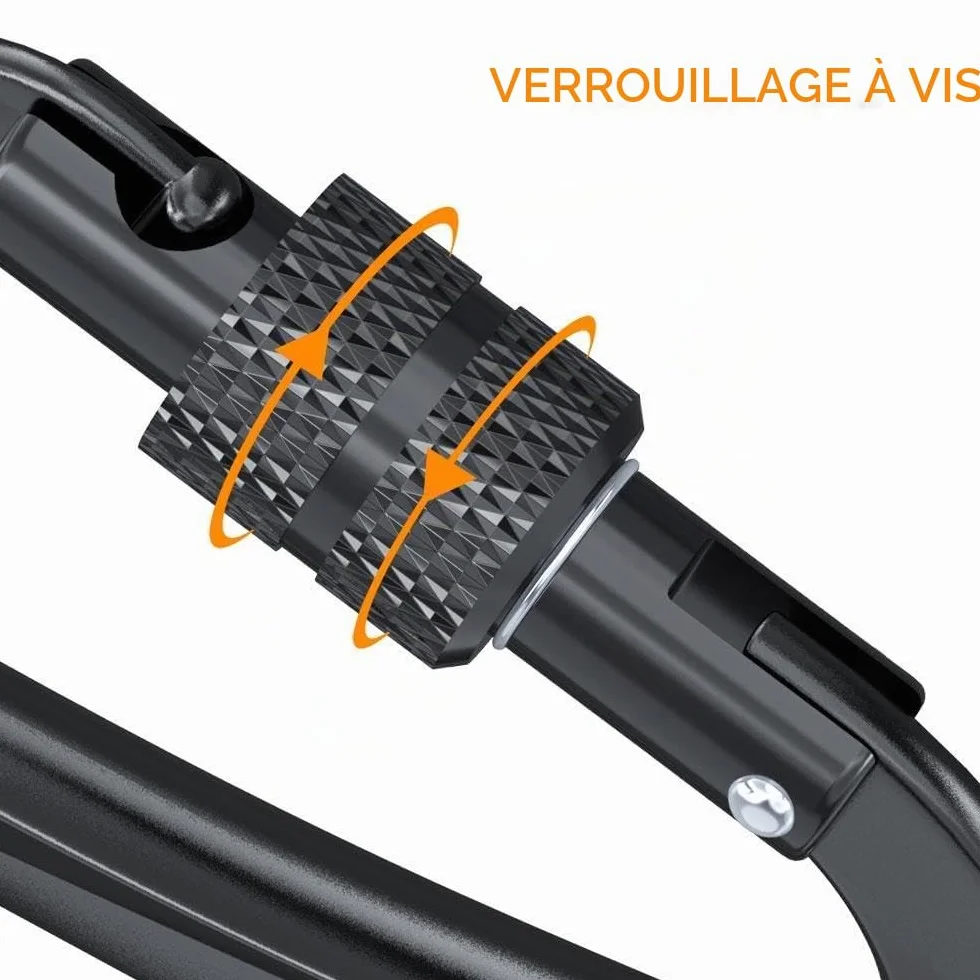 Brotree Mousqueton Verrouillage Aluminium 12KN 8cm Forme D Paquet de 2 ou 4