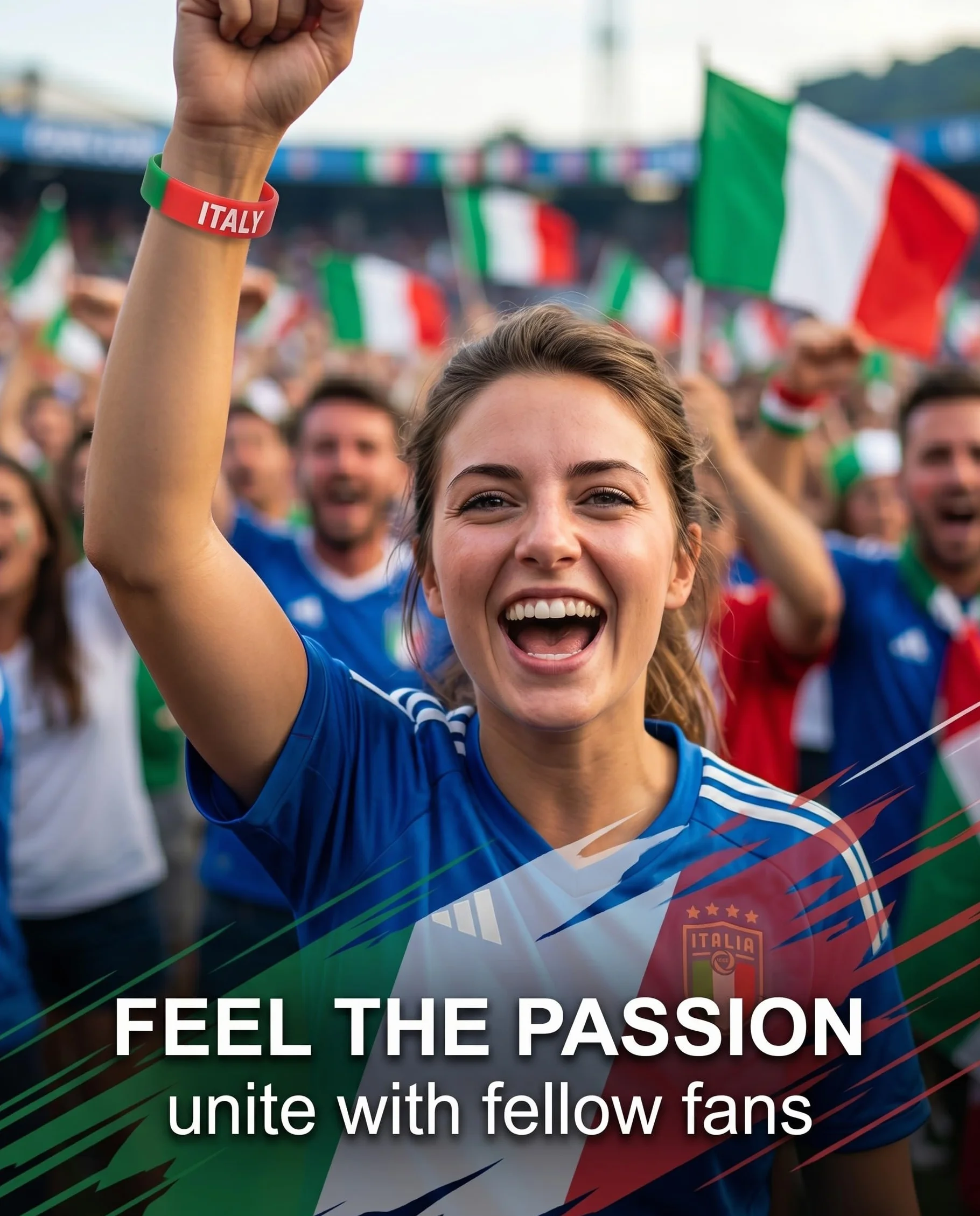Bracelets Silicone Italie Lot de 10 Drapeau Italien Mondial 2026 Fans Cadeau Ultime Supporters Football