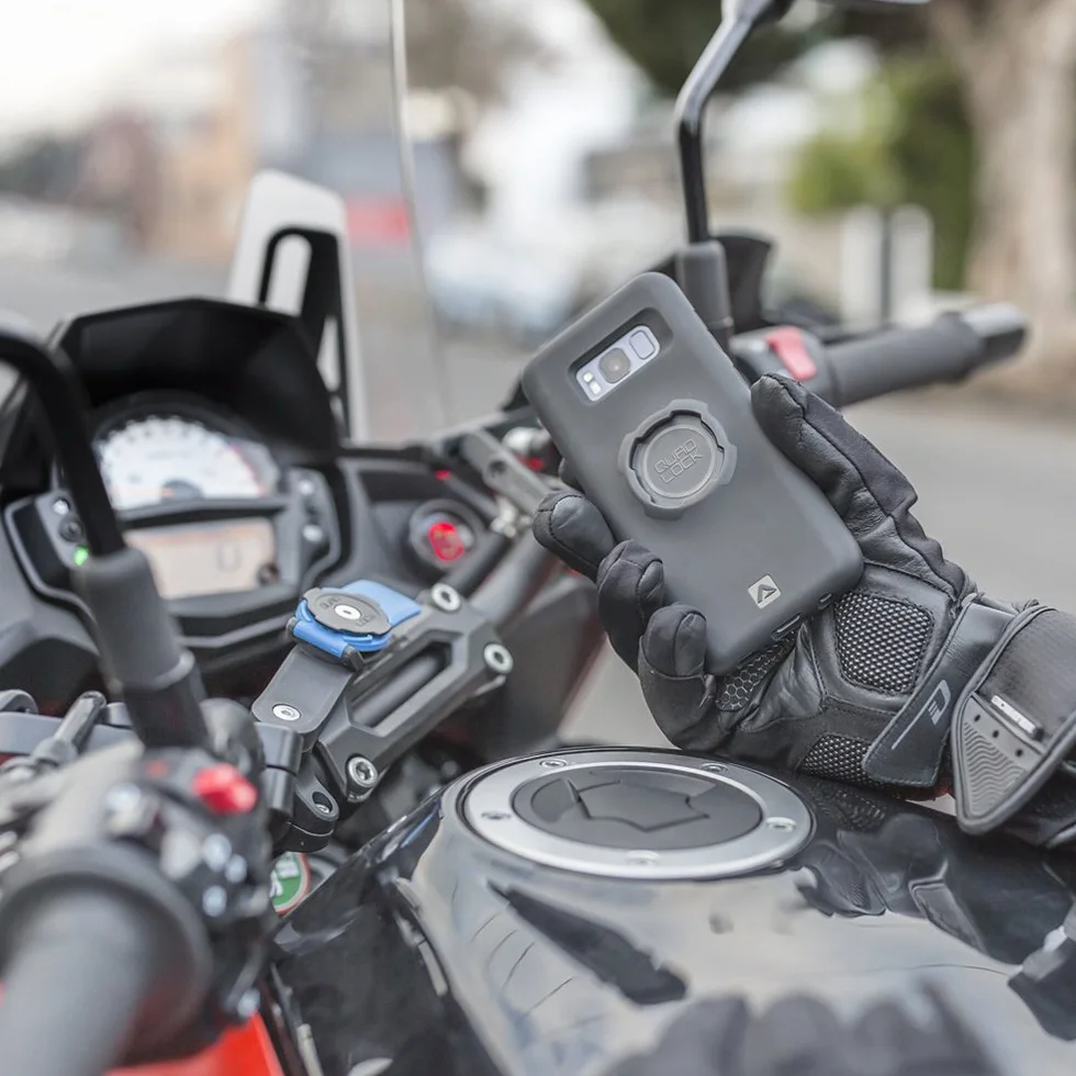 Quad Lock Guidon Moto Support Téléphone iPhone Galaxy Pixel Adaptateurs Universels
