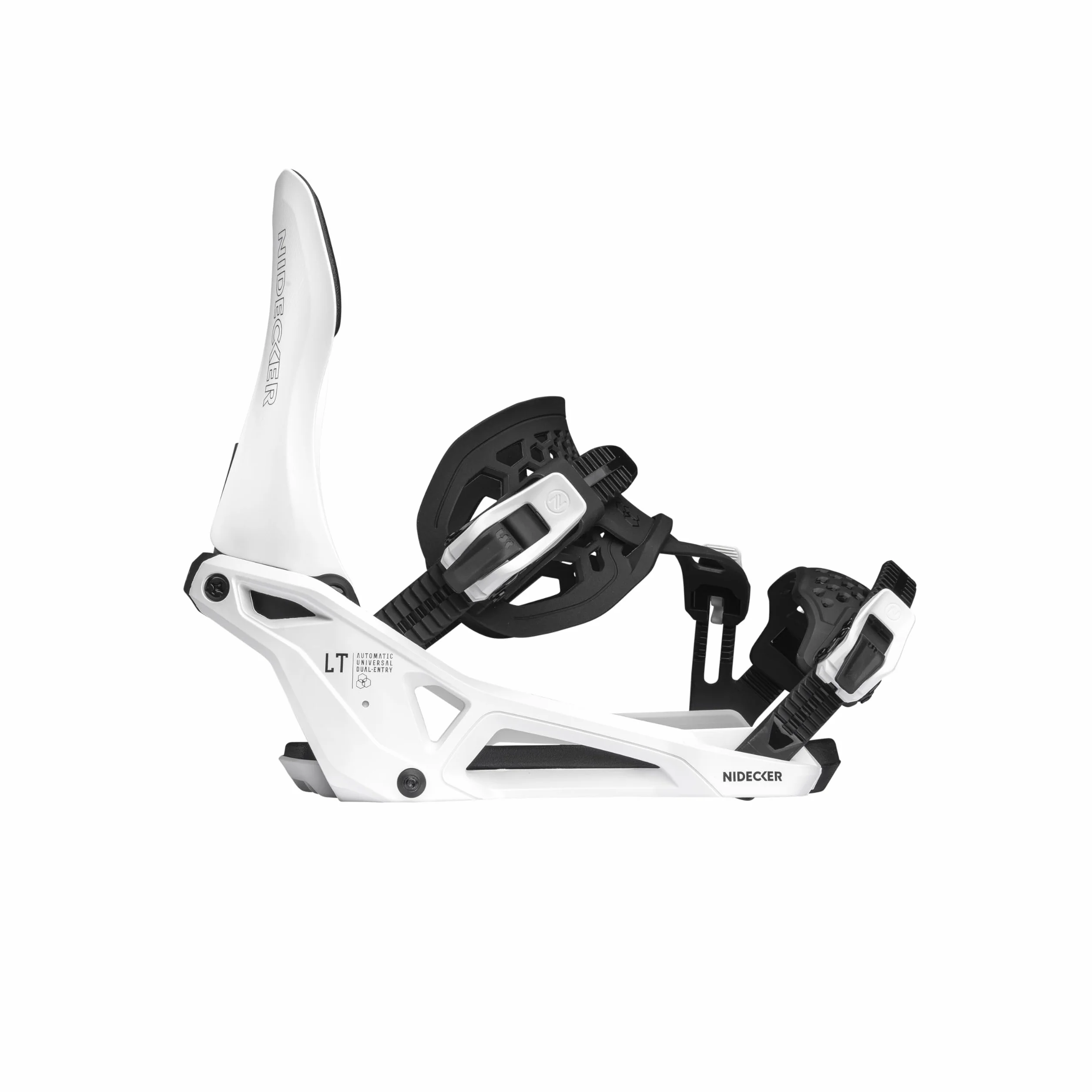 Nidecker LT Supermatic Fixation de Snowboard Automatique Double entrée Talon Ajustement Universel
