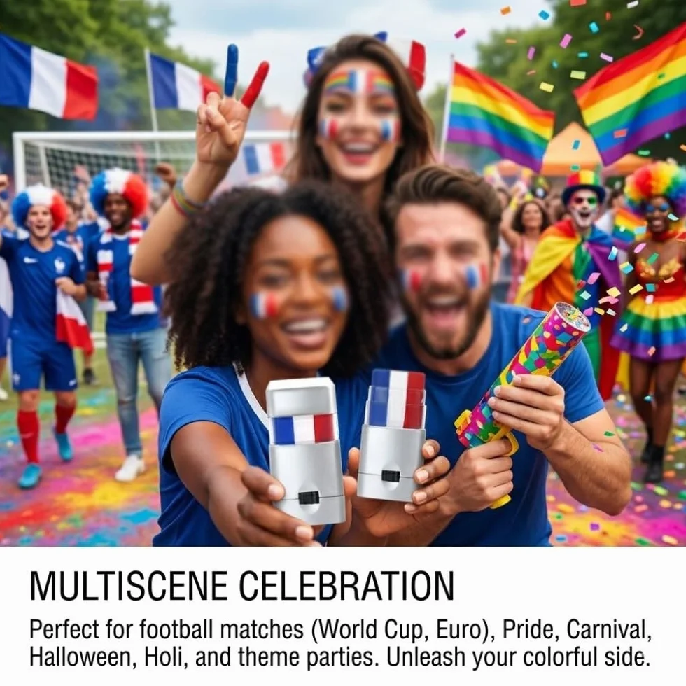 Crayons Maquillage Drapeau France Bleu-Blanc-Rouge pour Euro Monde 2026