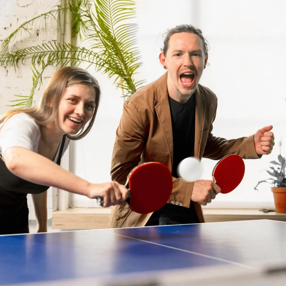 Mizikuu 50 balles de tennis de table blanches plastique entraînement ping-pong