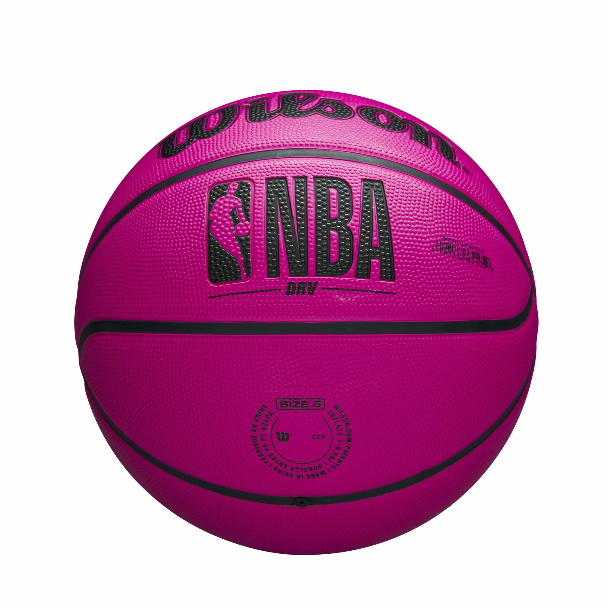 Wilson NBA DRV Basketball d'extérieur Rose Taille 5 27,5 Pouces avec Pompe