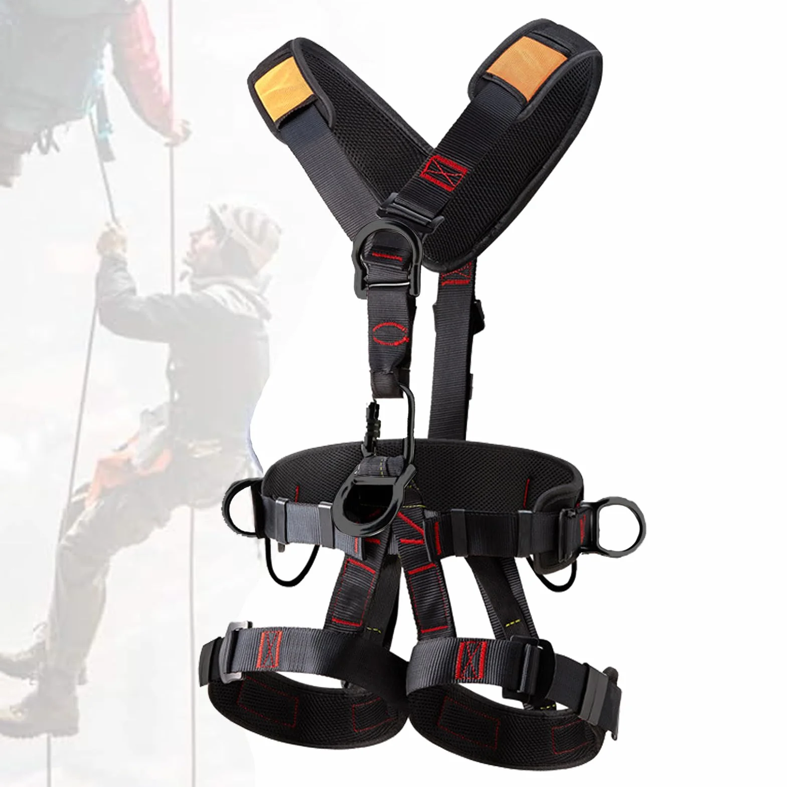 Kit Antichute Travaux En Hauteur Harnais Escalade Adulte Baudrier Protection Contre Les Chutes 60-90KG