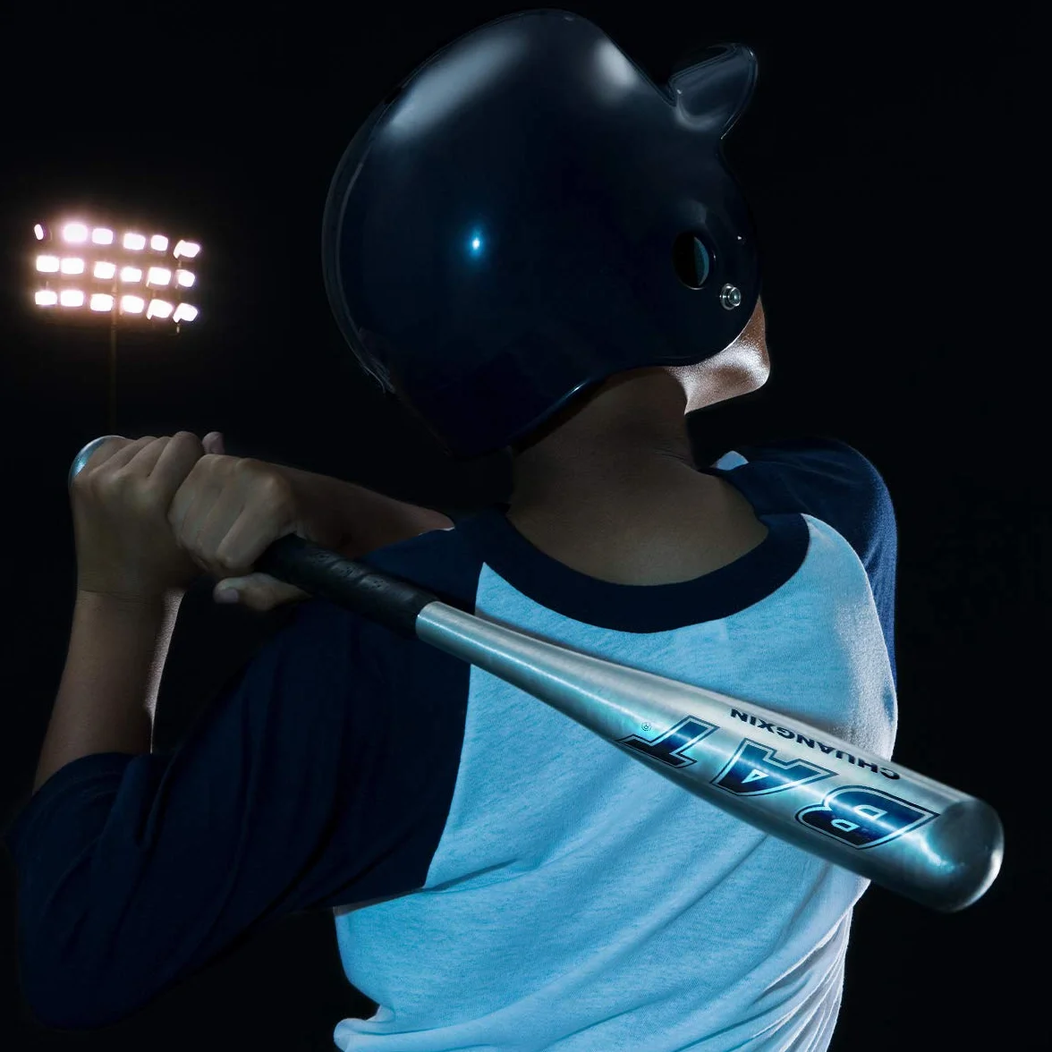 Batte de Baseball Aluminium 34 Pouces Bleu Noir Argent au Choix Adulte Pro Léger 86cm