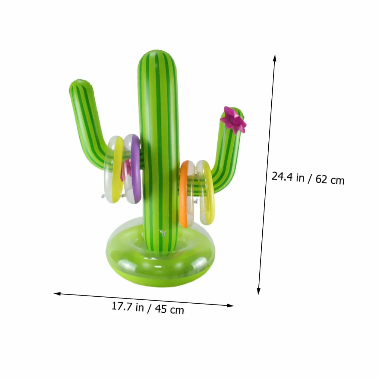 Jeu Anneaux Gonflables Cactus de Plage à Lancer Vert