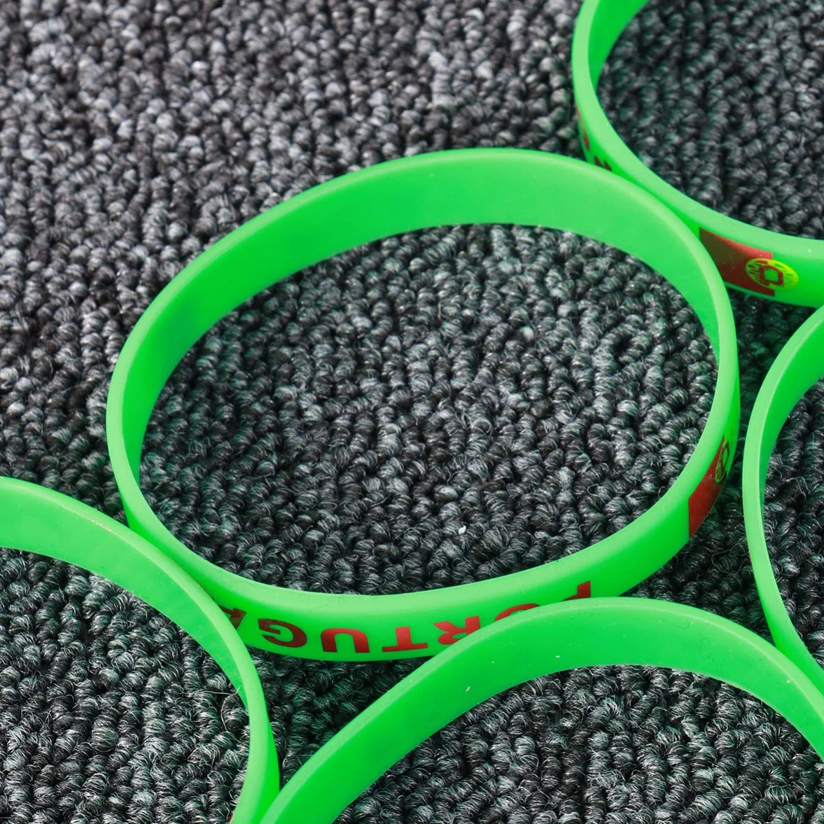 Bracelet Imprimé Drapeau Portugal Silicone VOSAREA 5 Pièces pour Football Sports