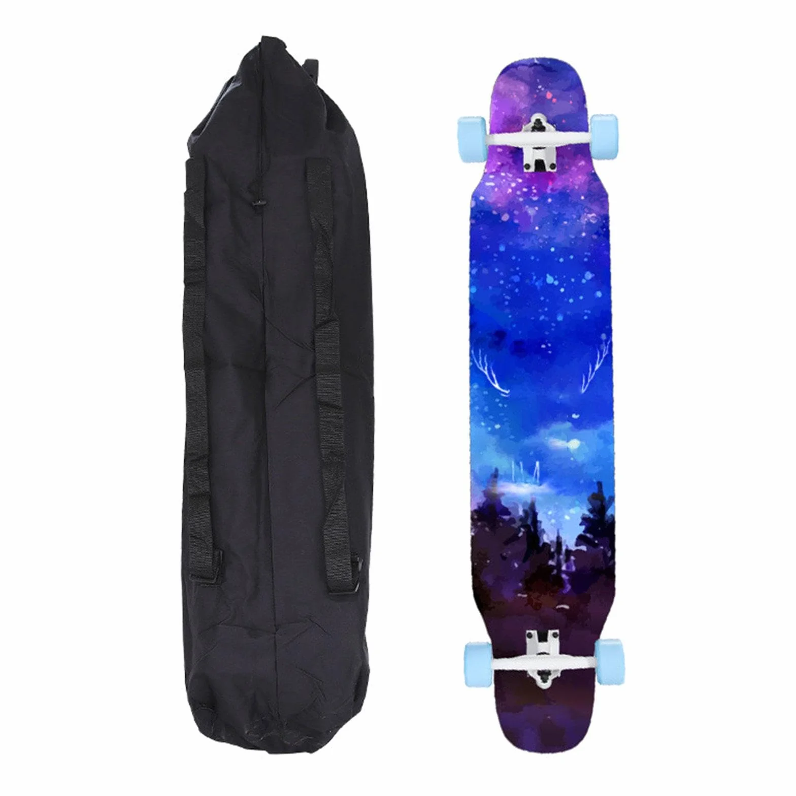 Sac à Dos de Planche à roulettes avec Cordon de Serrage, Sac de Voyage Pliable pour Longboard