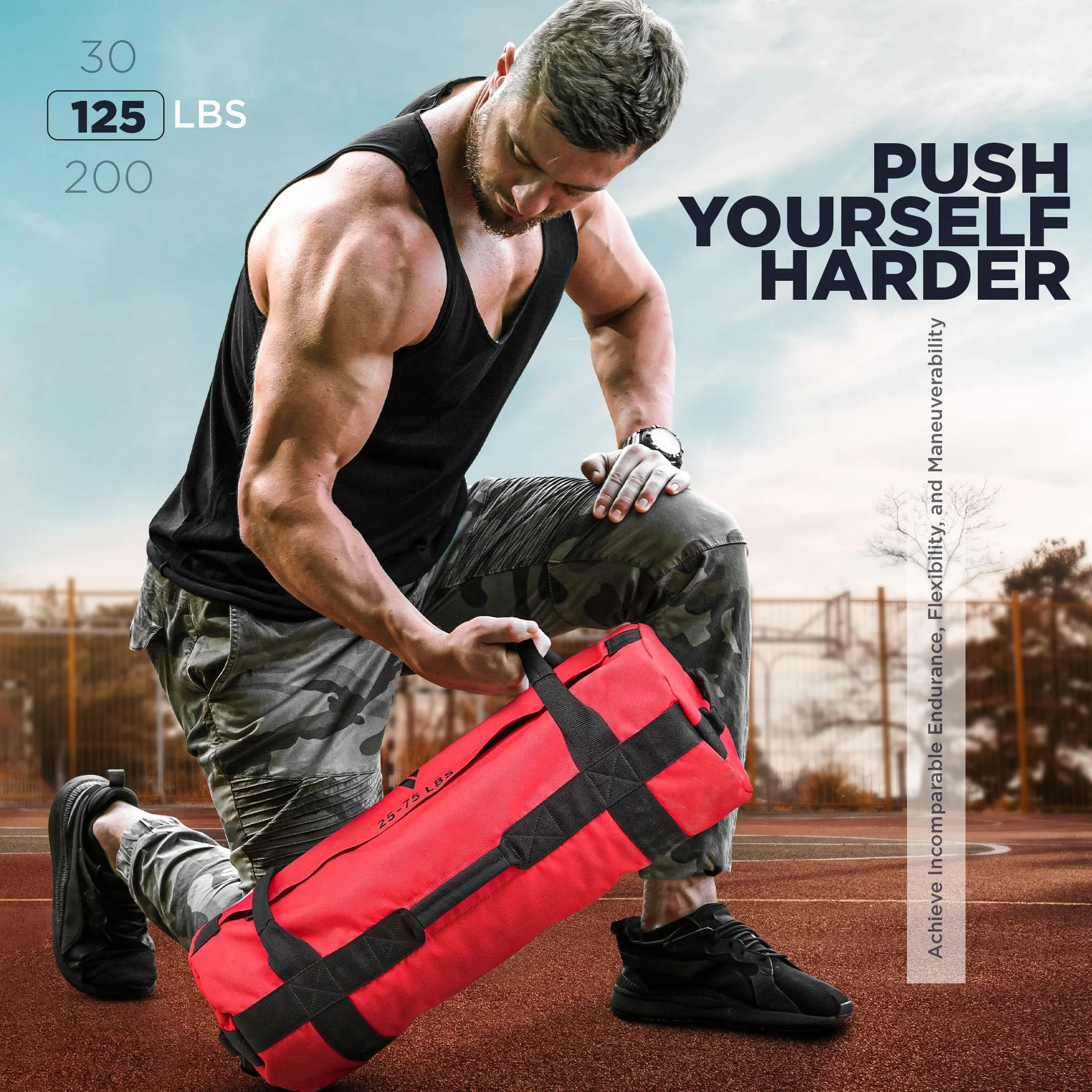 RDX Fitness Sac de Poids Lourd pour Musculation et Haltérophilie