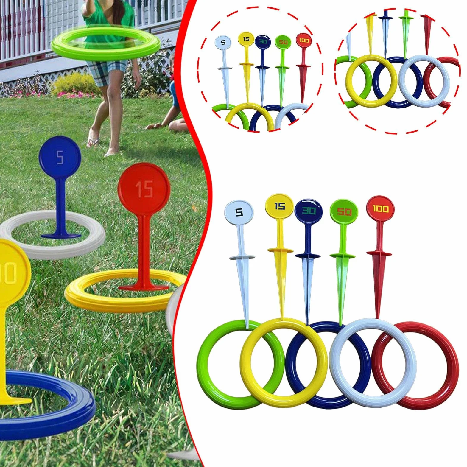Jeu de lancer d'anneaux pour enfants, jouet éducatif interactif