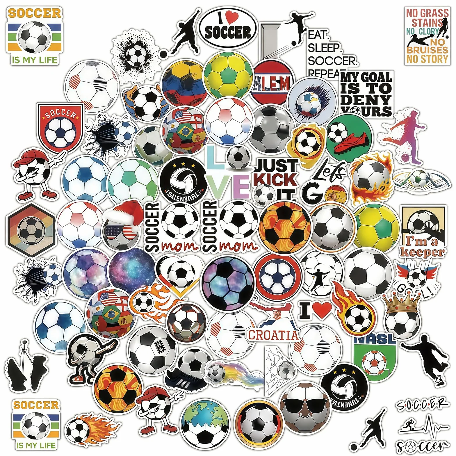 Sticker Kinder Bundesliga 25/26 Autocollants Football 100 pièces Vinyl Imperméables