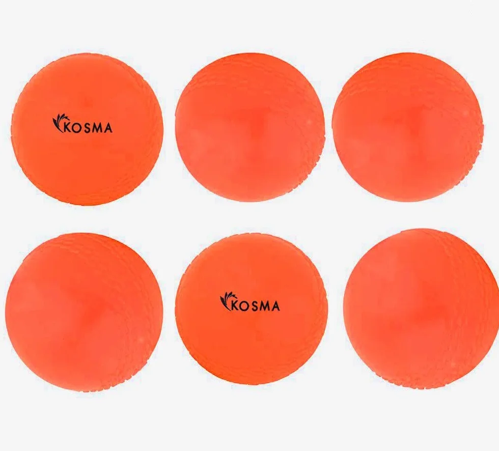 Kosma Lot de 6 balles de Cricket pour entraînement intérieur et extérieur (Orange)