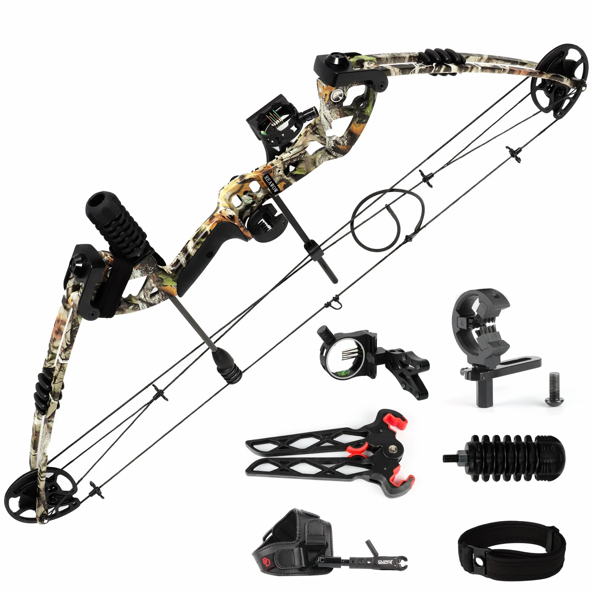 Kit Arc à Poulies Compound Réglable 30-40 Livres 310 FPS Chasse Adultes