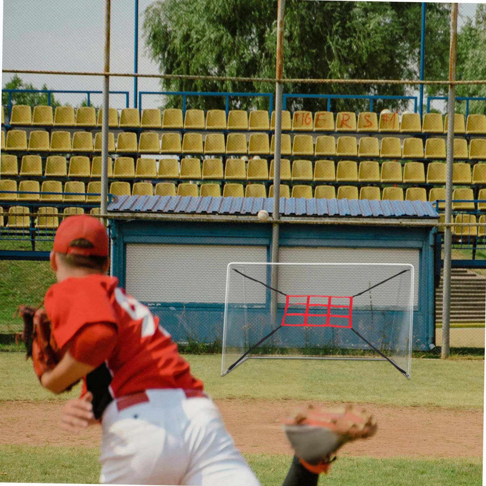 YARNOW Filet Cible de Frappe Ajustable en Polyester pour Baseball et Softball