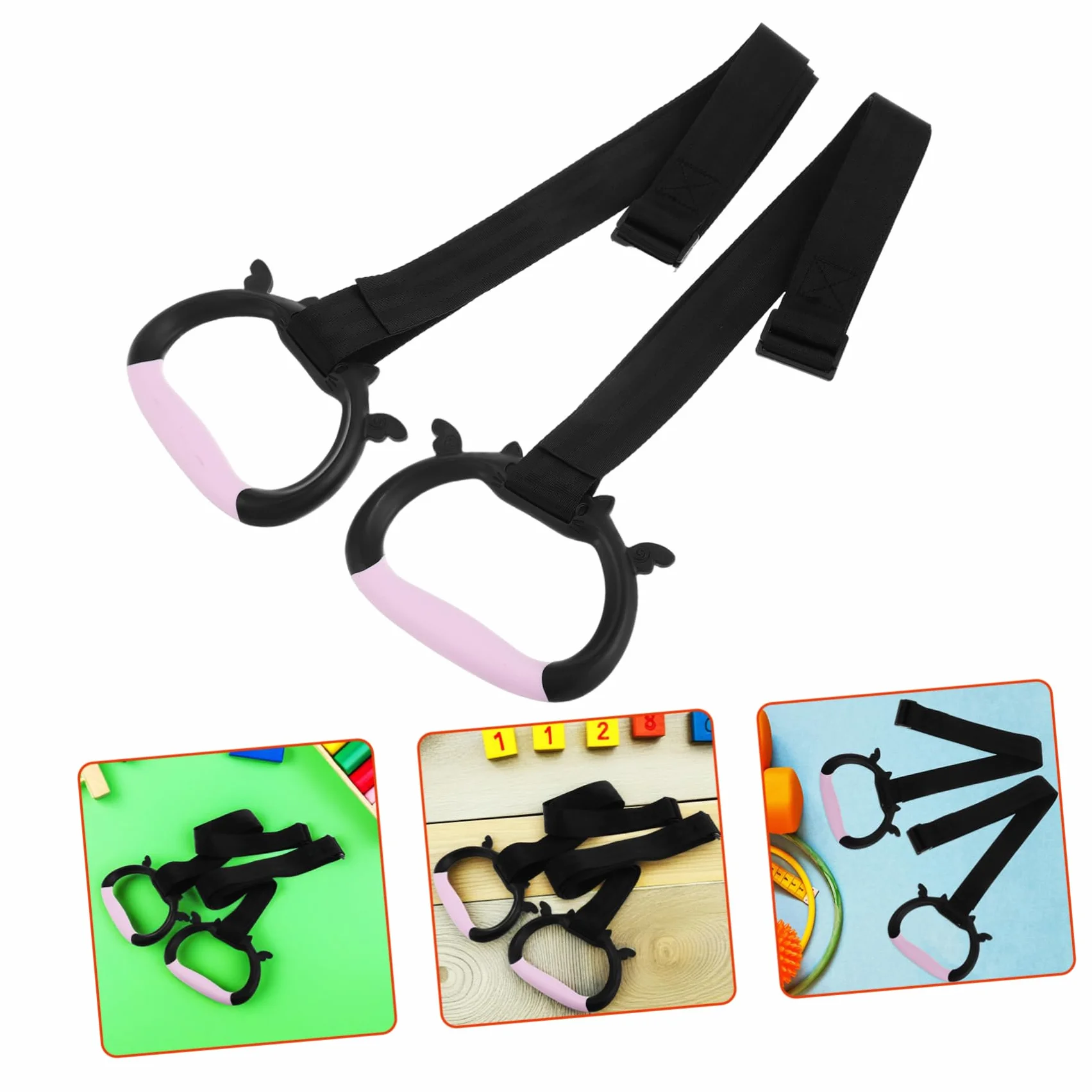 Toyvian Anneaux de Traction Fitness Intérieur 2pcs PP Nylon pour Apprentissage Marche