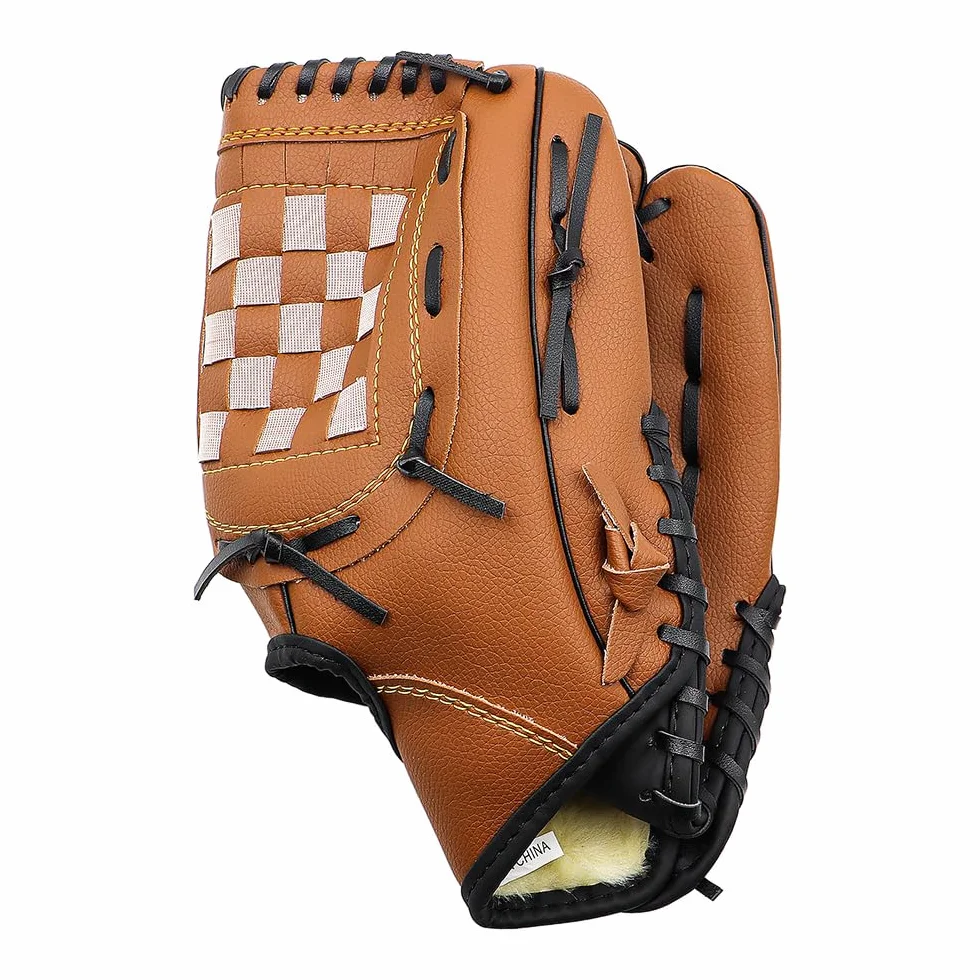 Gant de Baseball POFET en Cuir PU 11,5 Pouces Gant de Frappeur Main Gauche pour Lancer Droit