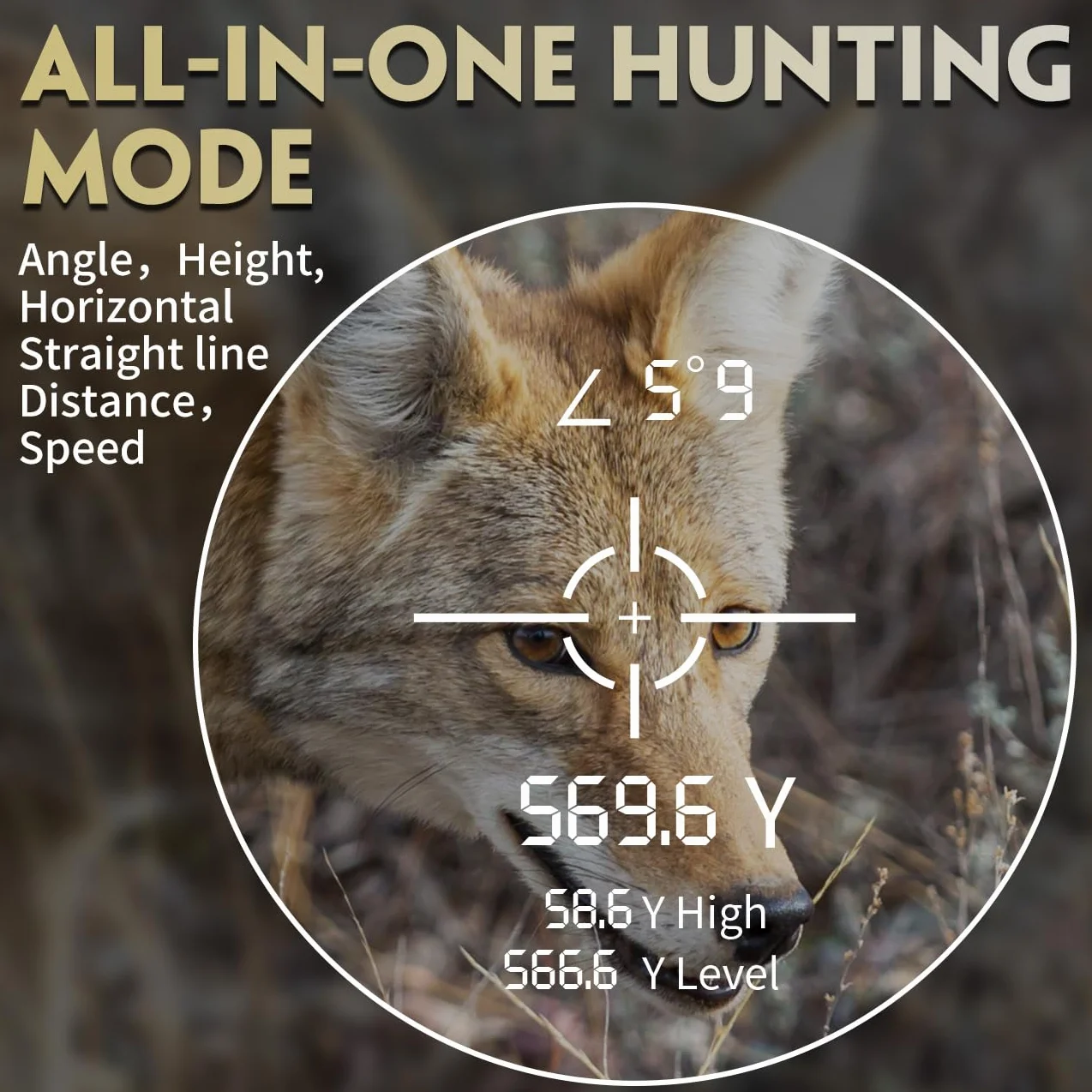 Télémètre de Chasse et de Golf REVASRI 1200 Y/M Étanche Distance Horizontale