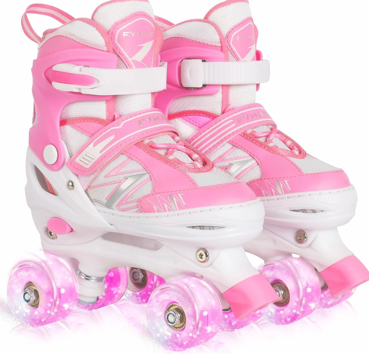 Patins à roulettes Enfants Filles Débutant 4 Tailles réglables Roues Lumineuses