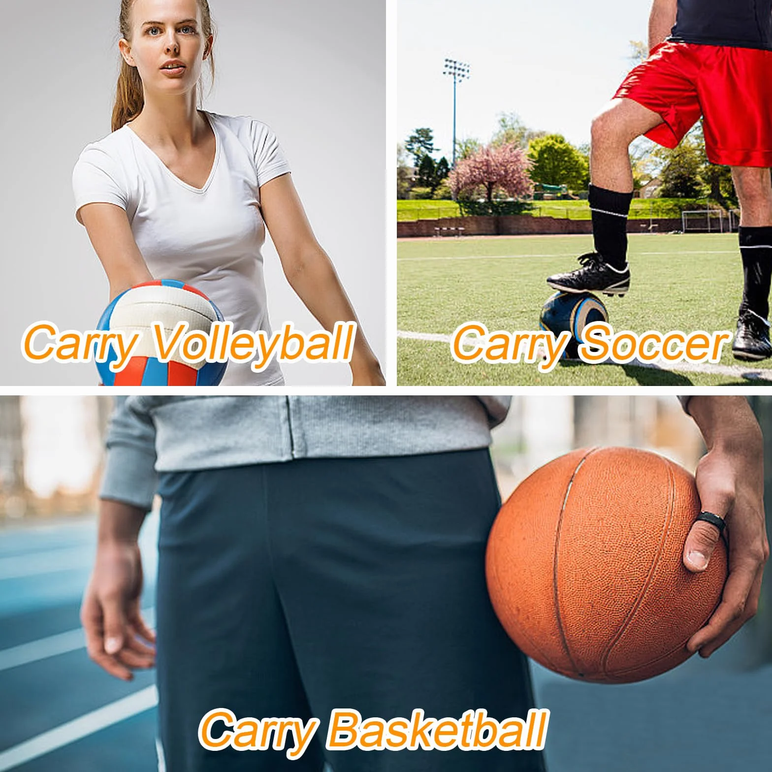 Sac à Dos Filet Portable pour Ballons Basket-ball Football Tennis Enfants Adultes