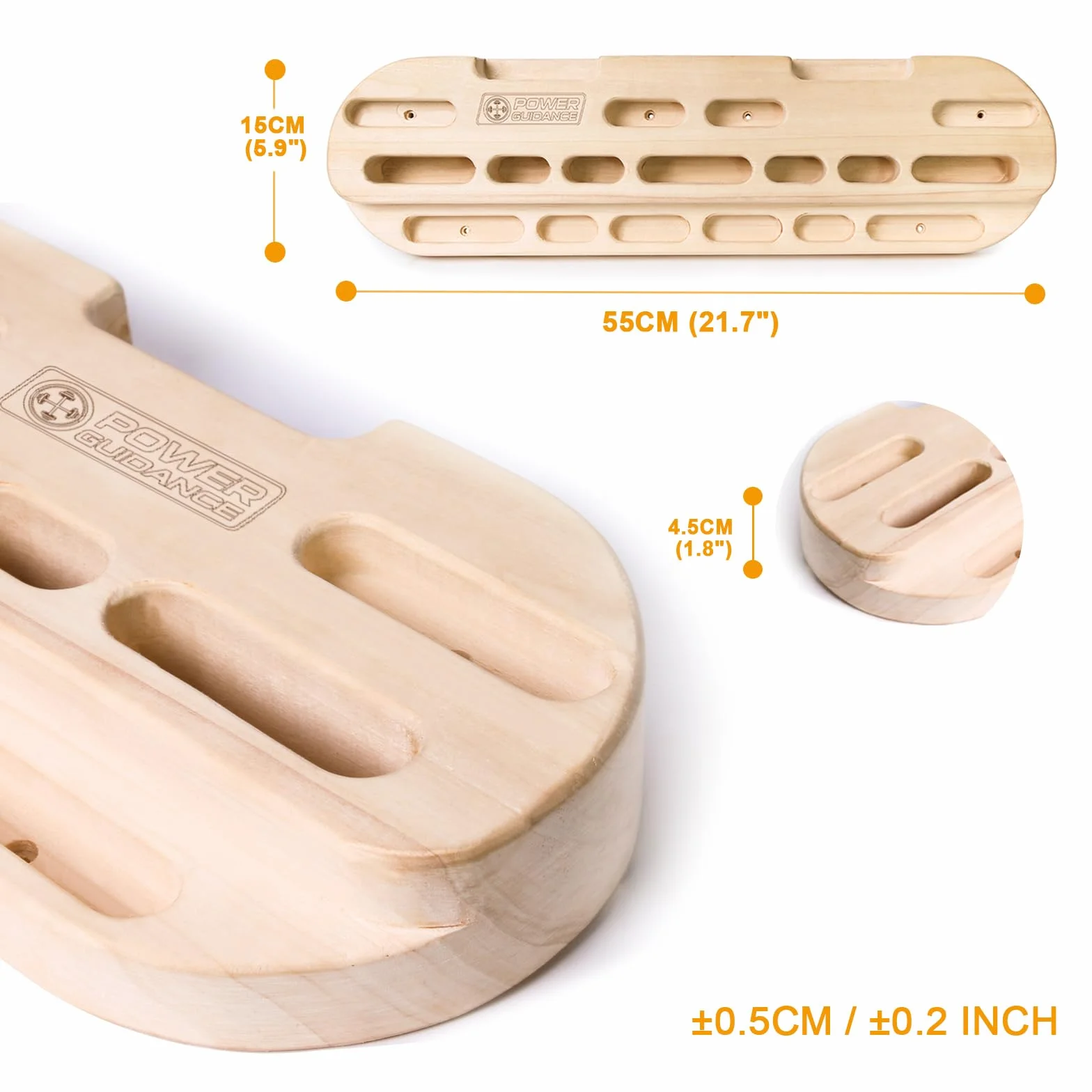 POWER GUIDANCE Fingerboard Planche d'Escalade Gripboard pour Débutants Entraînement de Bloc