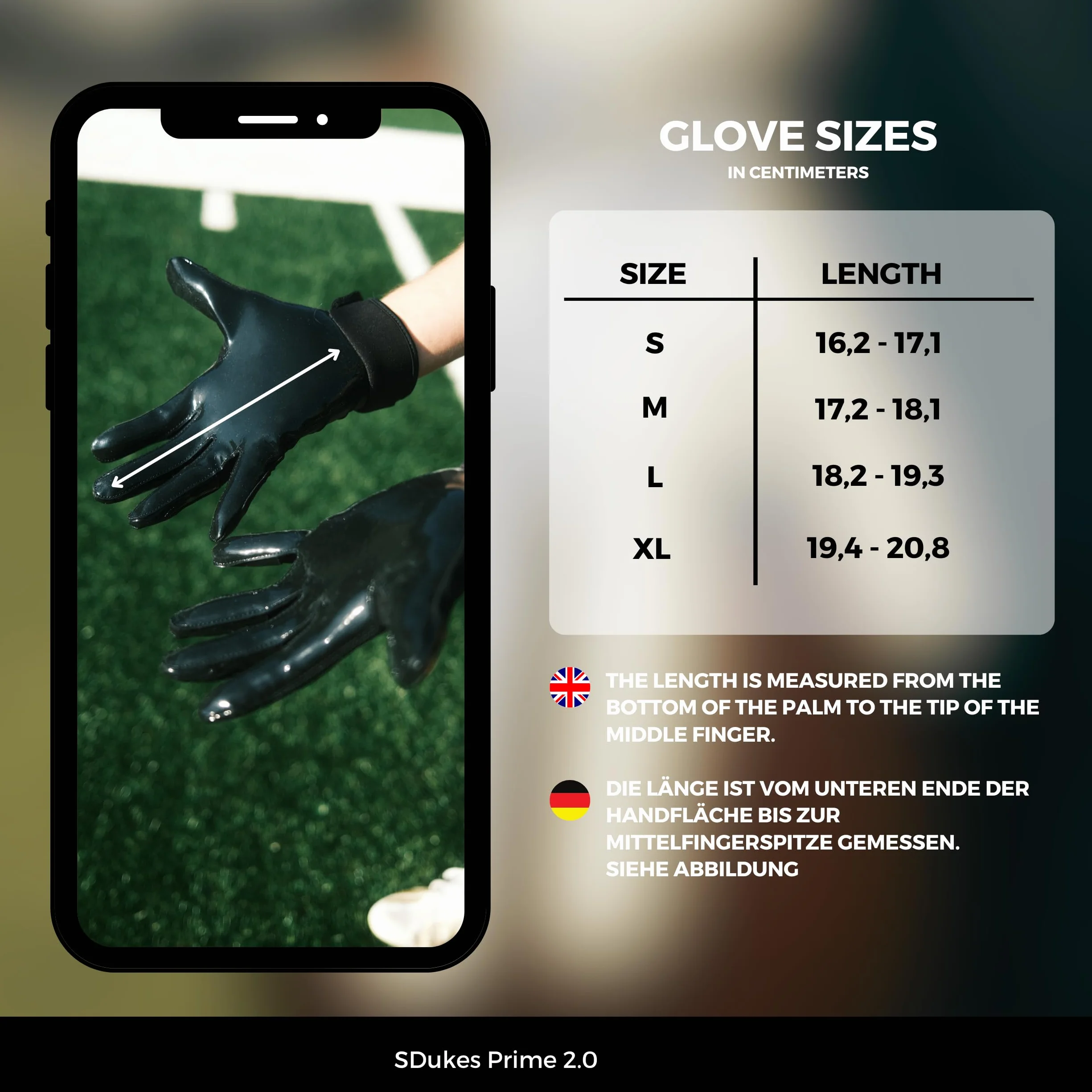 Prime 2.0 Gants de football américain Récepteur