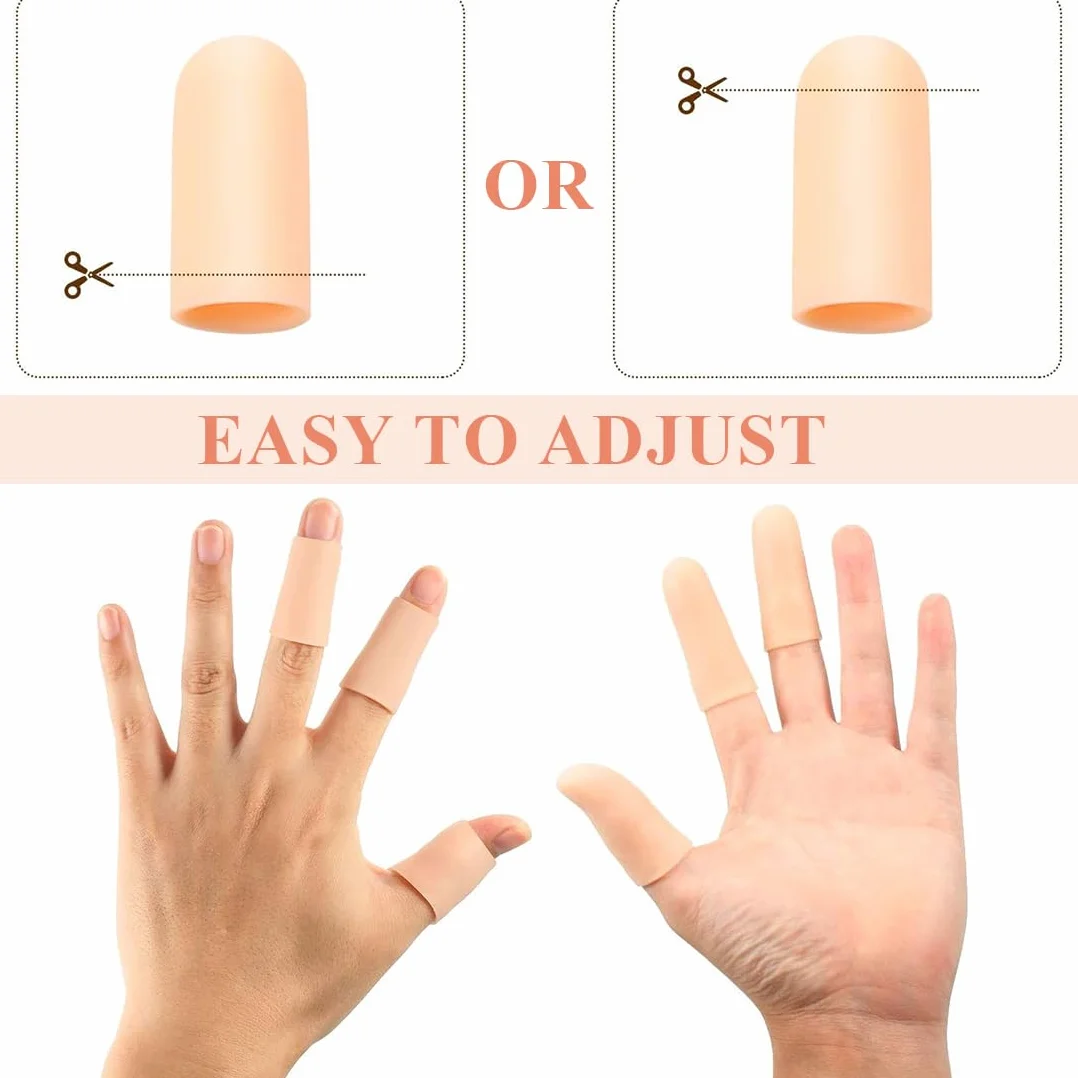 Doigtiers de Gel en Silicone - Protège-Doigts pour Eczéma, Fissures et Blessures - Protection et Soutien des Doigts