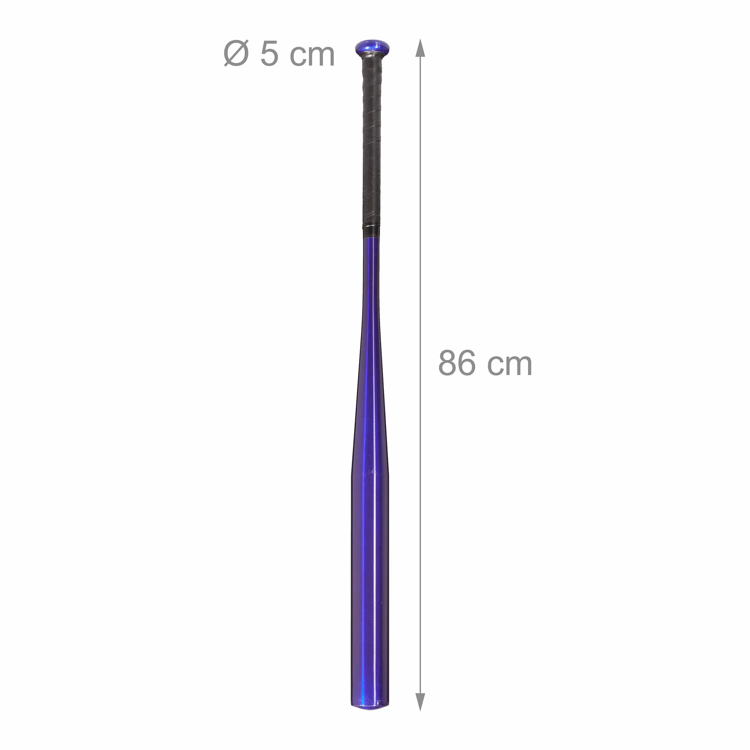 Relaxdays Batte de Baseball en Aluminium 34 Pouces 86 cm Manche antidérapant Bleu
