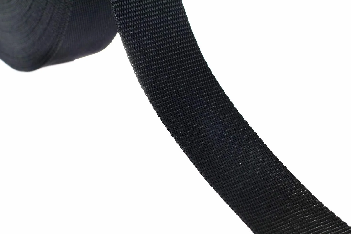 Sangle en Polypropylène 50 m x 50 mm épaisseur 1,4 mm Noir pour Sacs Sacs à Dos Élingues Harnais Bagages DIY