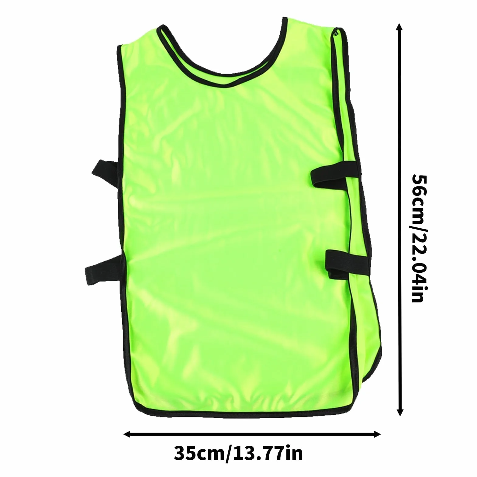 Agatige 5Pcs Débardeur d'Entraînement Enfants Gilets Ballon Dossards sans Manches Col Rond Couleurs Vives Football Rugby Vert