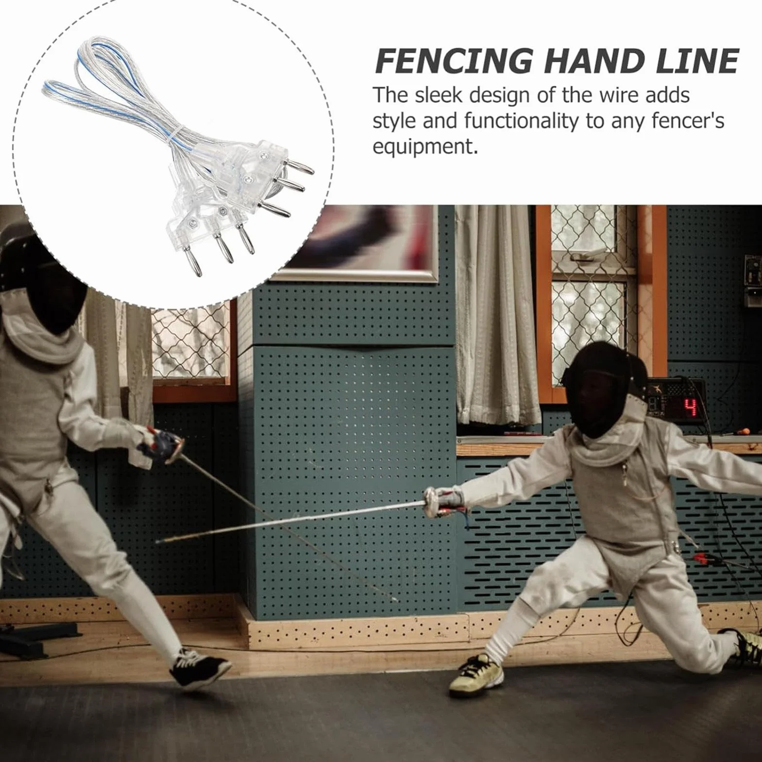 Cordon de main d'escrime, cordon de corps en acier inoxydable léger, accessoires flexibles pour sabre