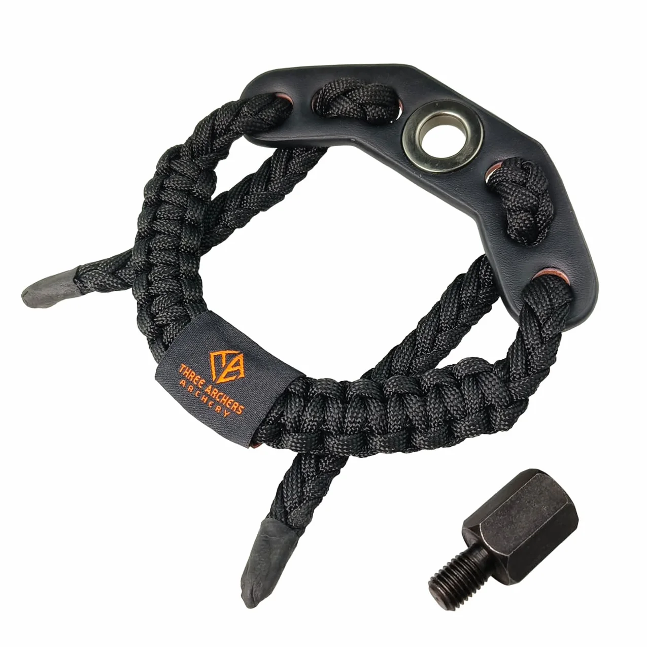 THREE ARCHERS Sangle de poignet réglable pour tir à l'arc - Stabilisateur d'arc et dragonne - Accessoire de chasse et cible - Noir